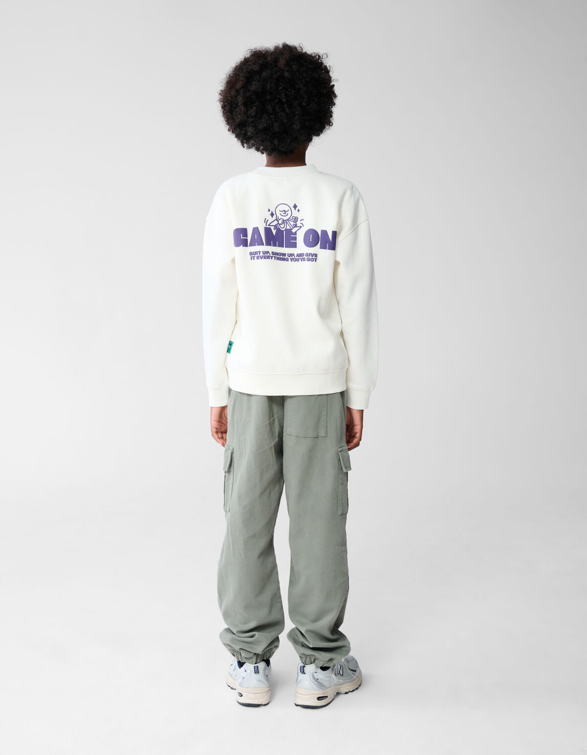 Game On Artwork Sweater Gebroken Wit SHOEBY BOYS