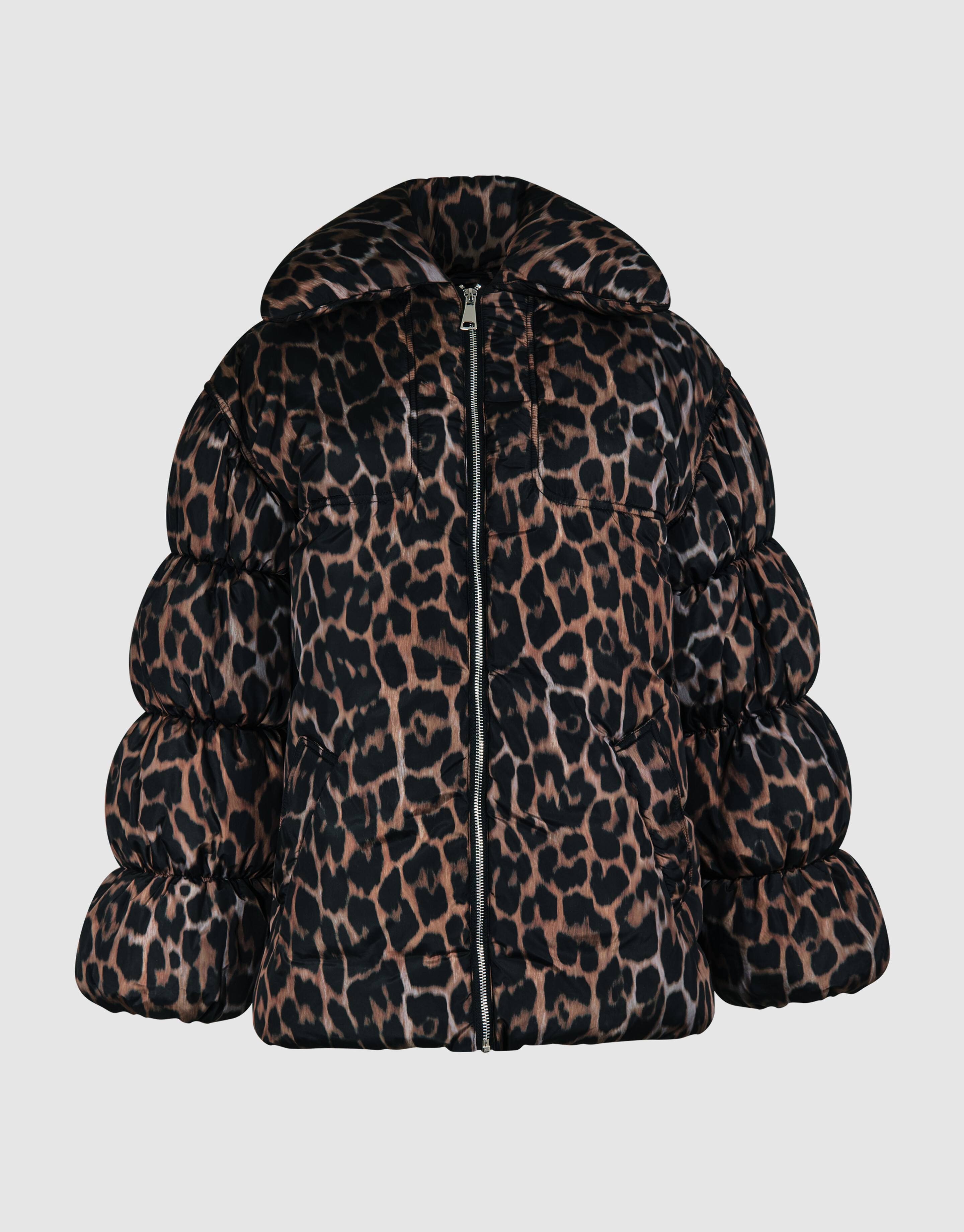 Leopard Puffer Jas Bruin SHOEBY WOMEN