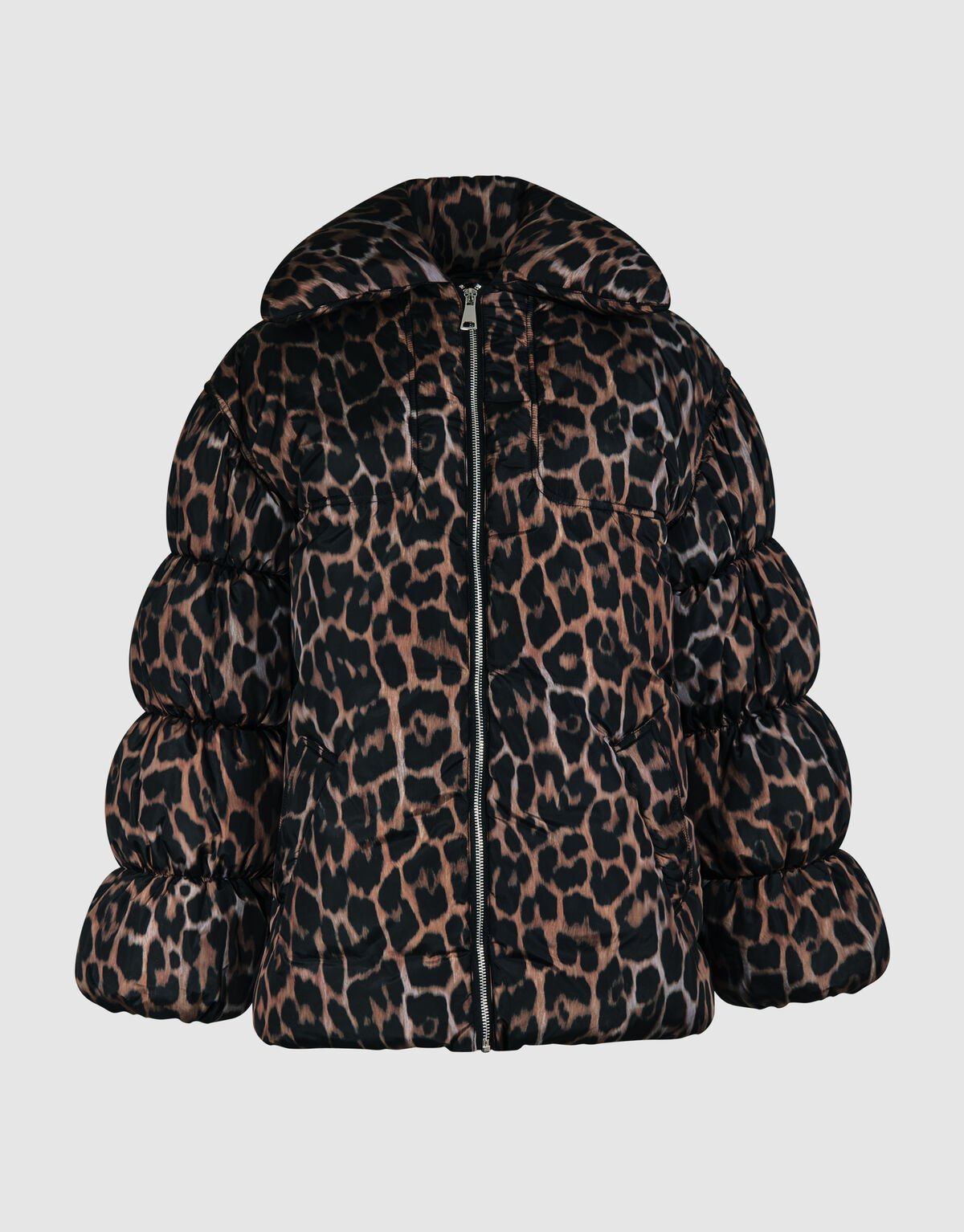 Leopard Puffer Jas Bruin SHOEBY WOMEN
