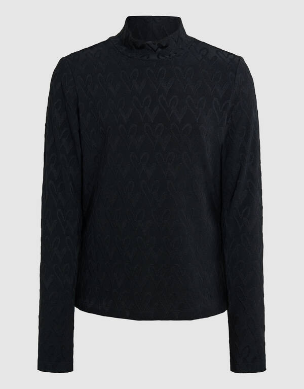 All-Over Heart Top Zwart SHOEBY GIRLS