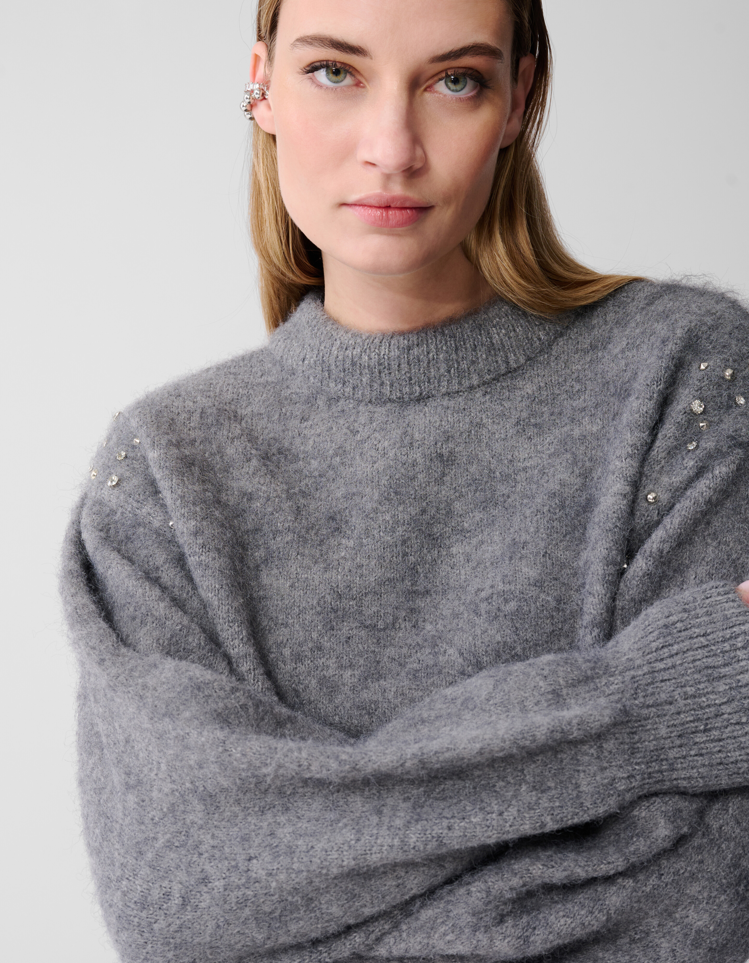 Strass Trui Grijs SHOEBY WOMEN