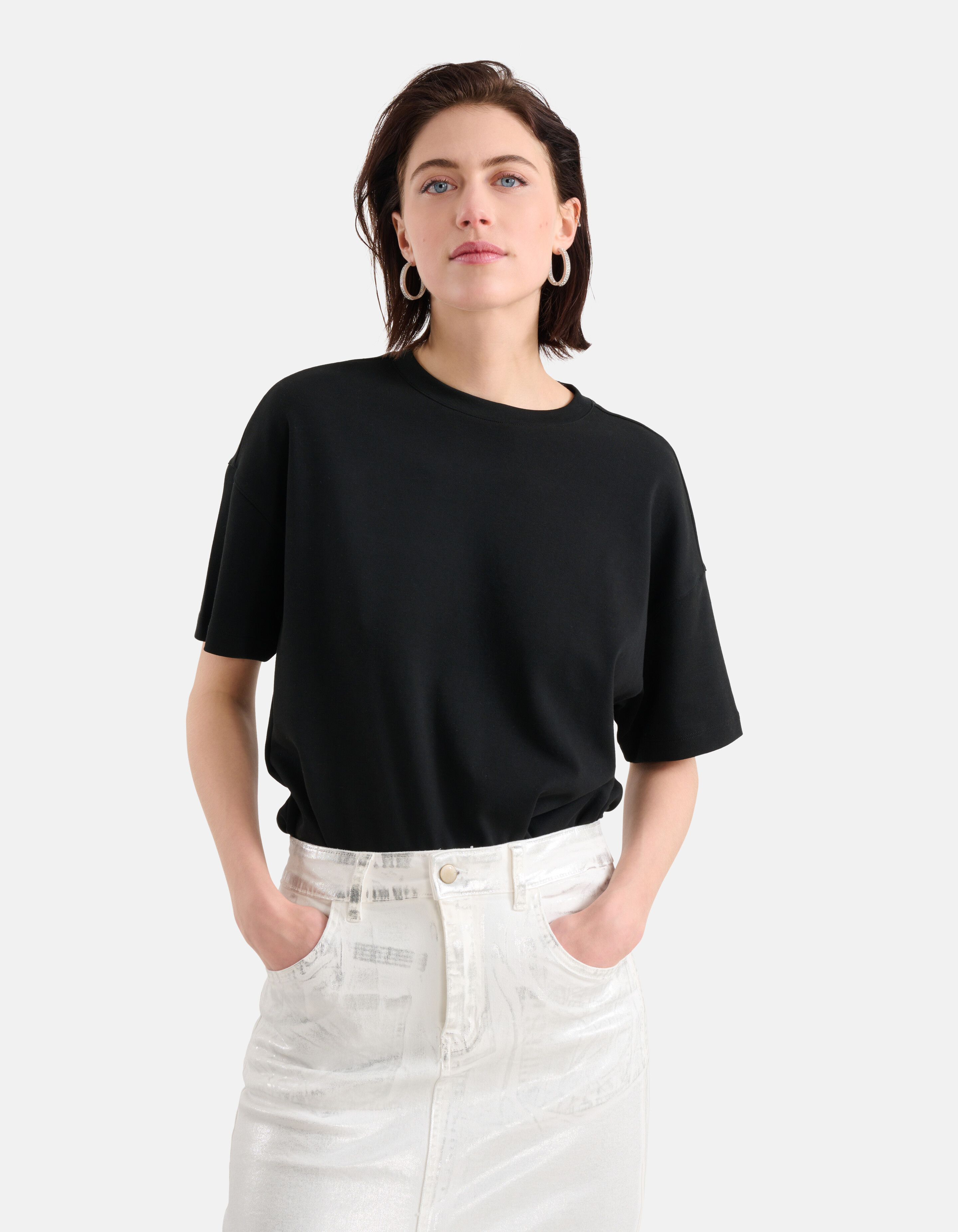 Oversized T-shirt Zwart SHOEBY WOMEN