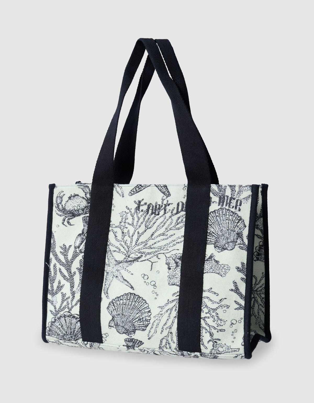 Jacquard Shopper Zwart/Wit SHOEBY ACCESSOIRES