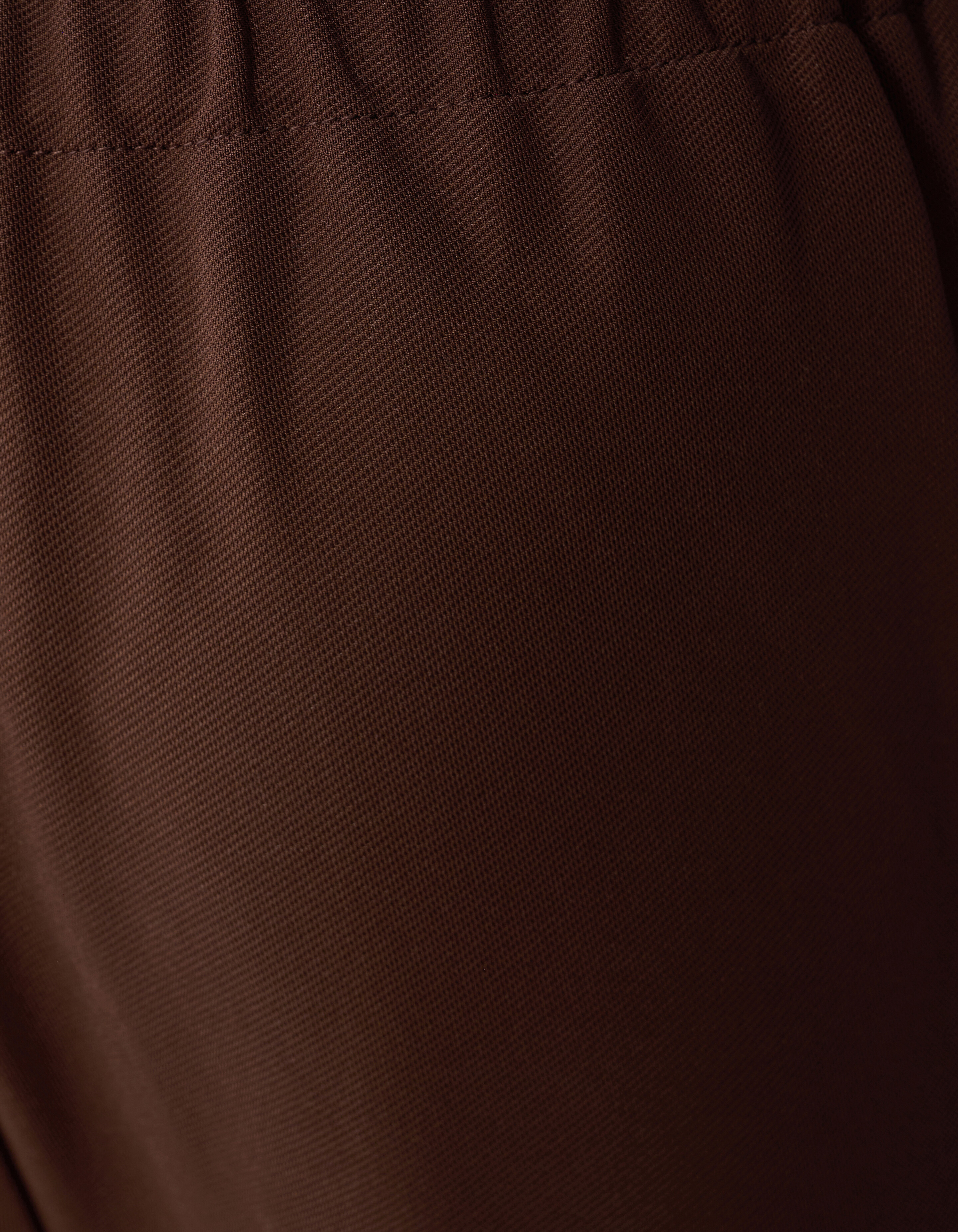 Sporty Wide Leg Broek Bruin SHOEBY GIRLS