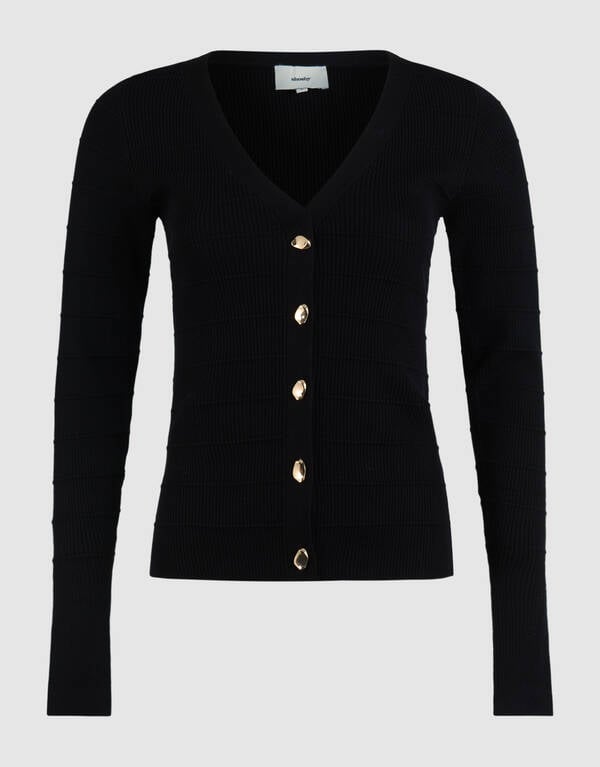 Button Vest Zwart SHOEBY WOMEN