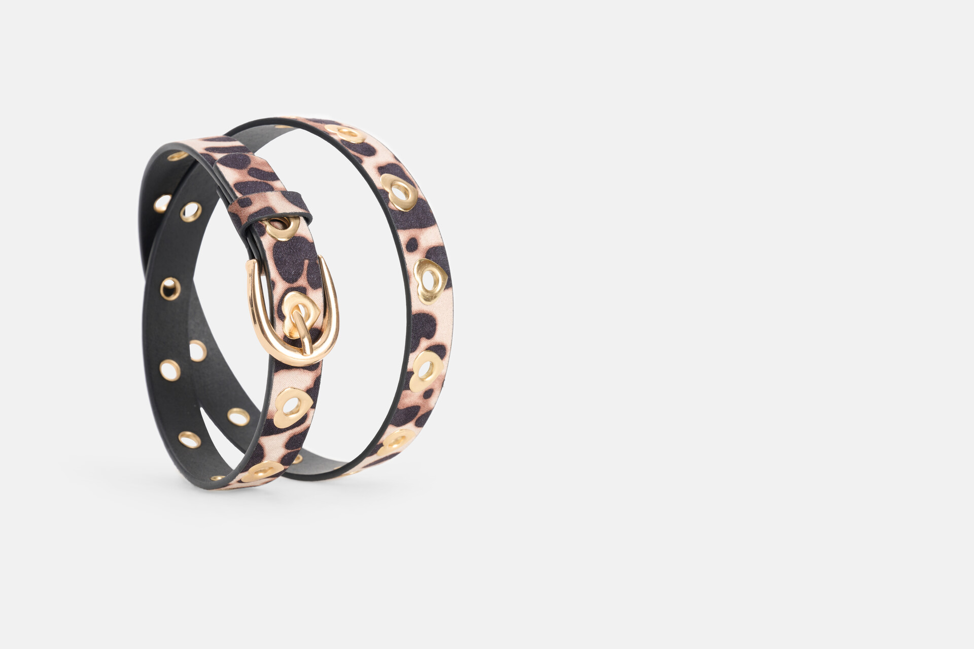 Leopard Hartjes Riem Lichtbruin SHOEBY ACCESSOIRES