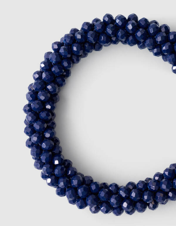 Beaded Haarelastiek Blauw SHOEBY ACCESSOIRES