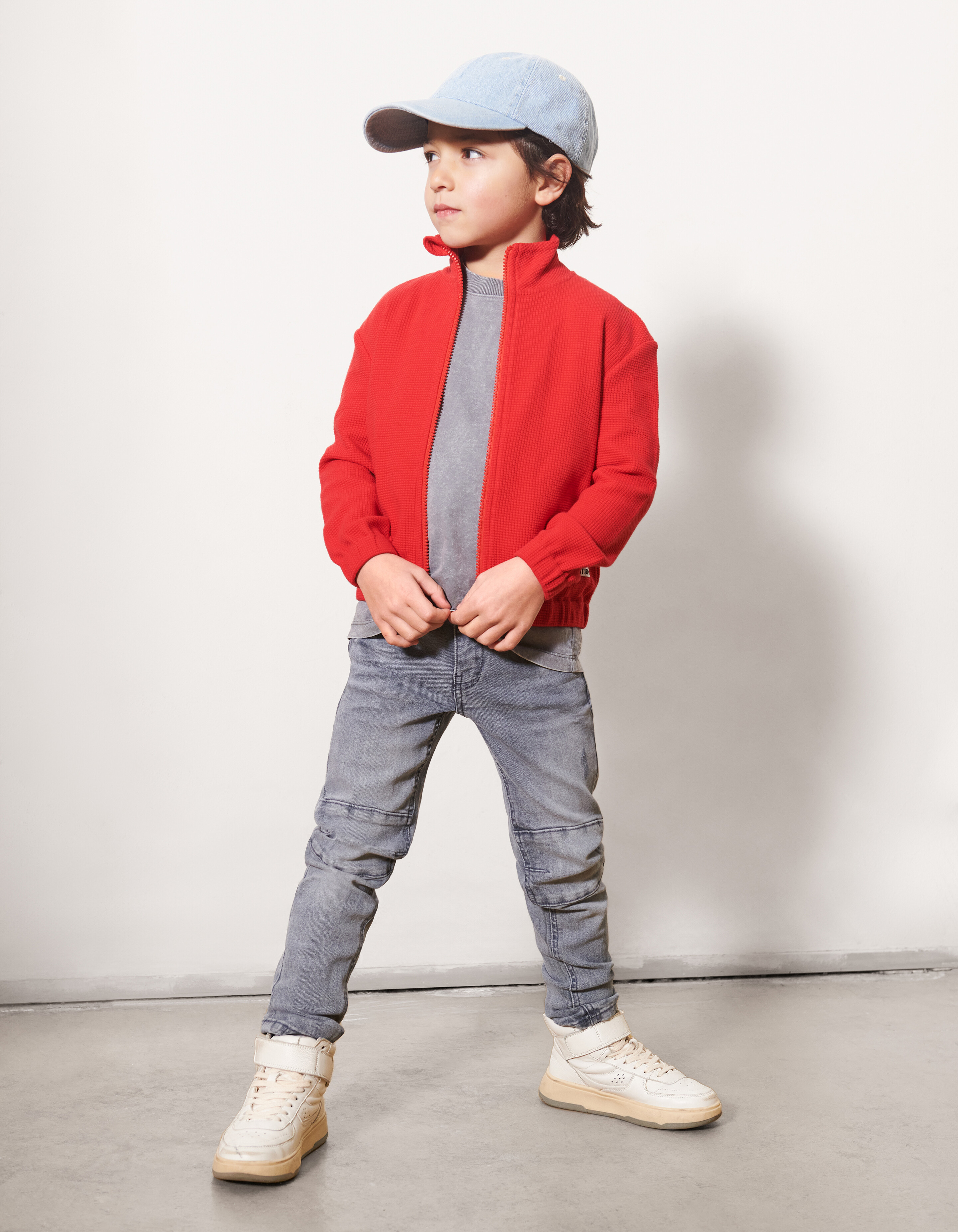 Biker Skinny Jeans Blauw/Grijs SHOEBY BOYS