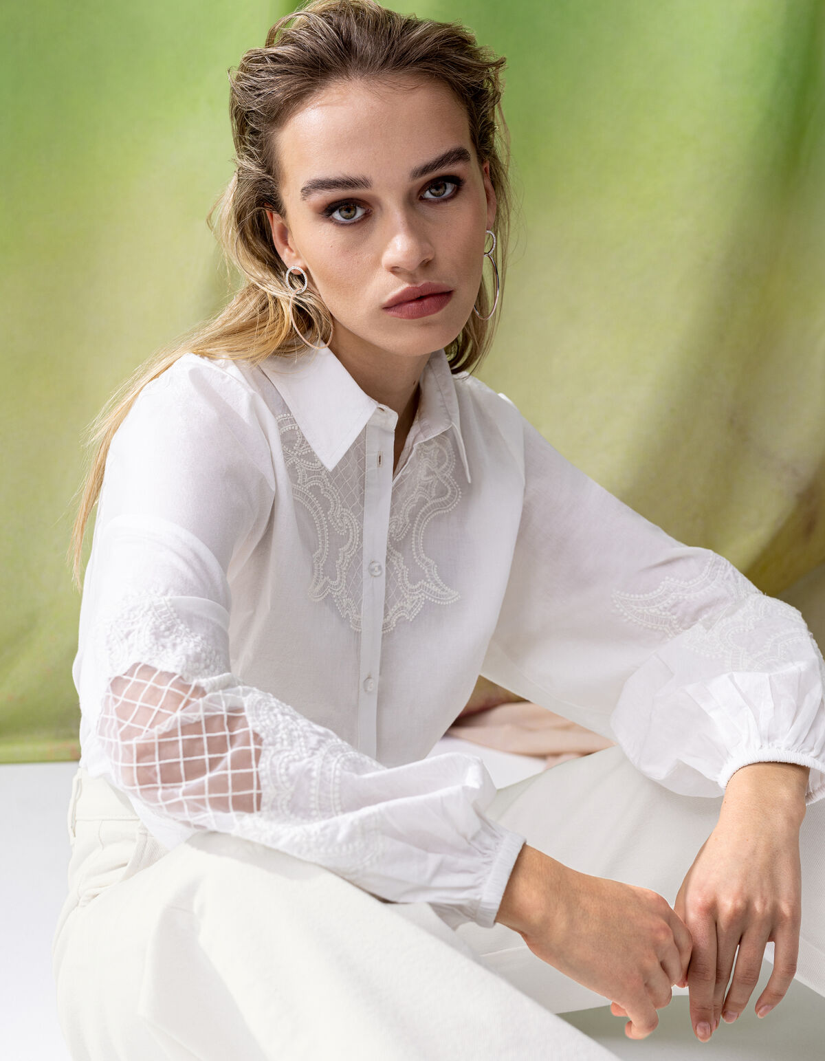 Kanten Blouse Wit By Mieke SHOEBY WOMEN