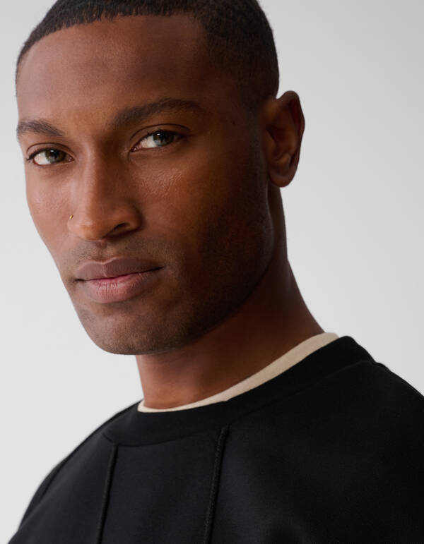 Cord Artwork Sweater Zwart SHOEBY MEN