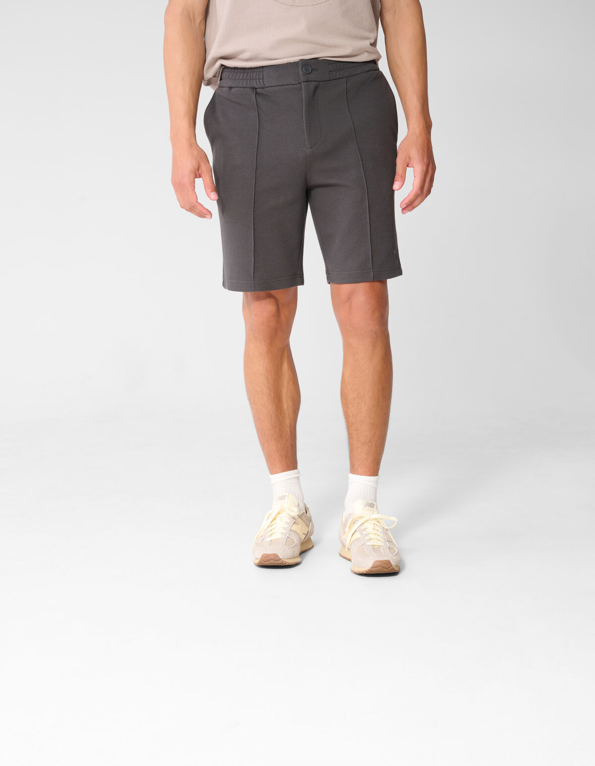 Structuur Regular Fit Short Donkergrijs SHOEBY MEN