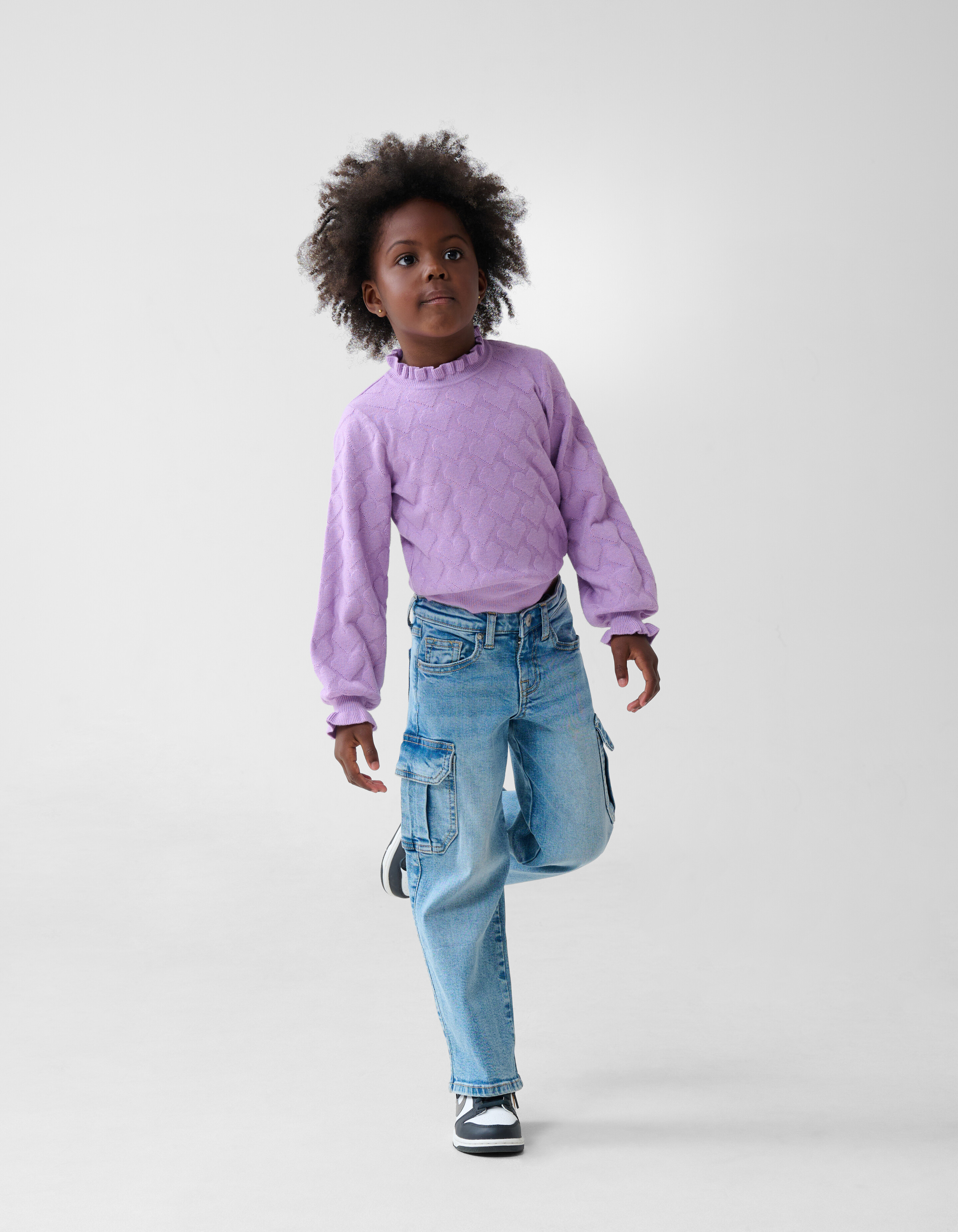 Structuur Gebreide Top Paars SHOEBY GIRLS