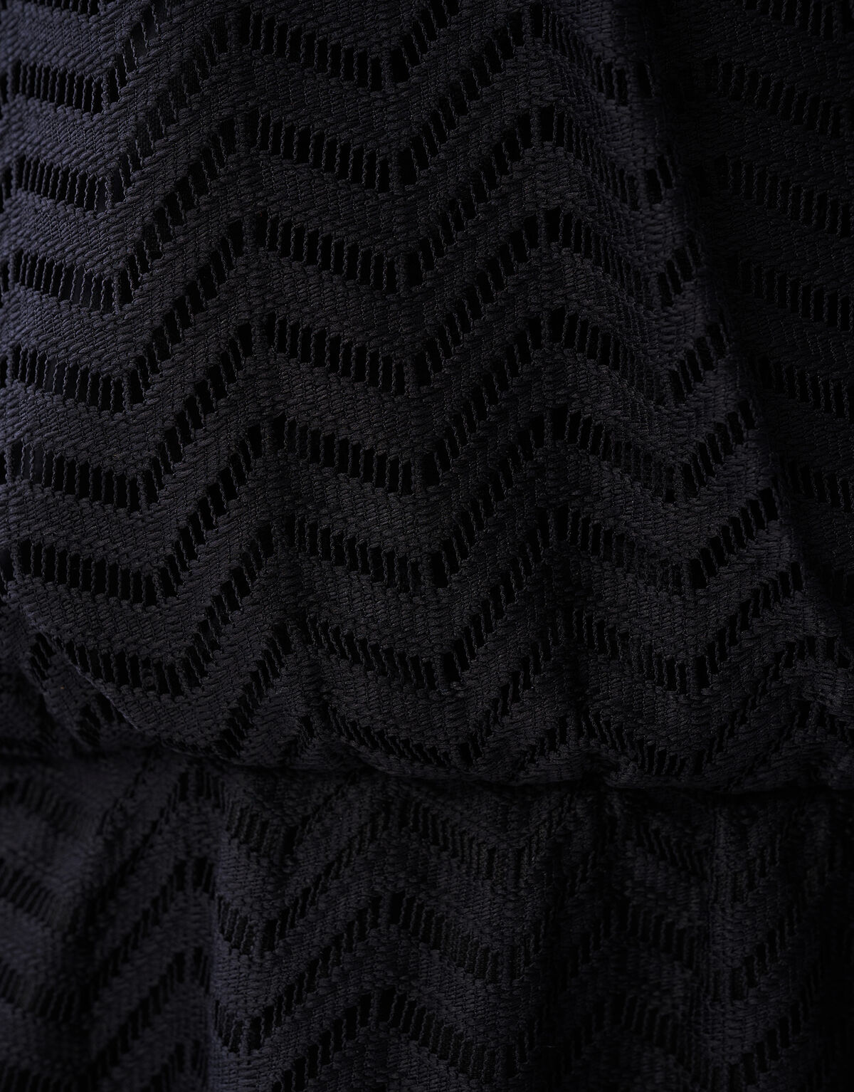 Zigzag Kanten Mini Jurk Zwart SHOEBY WOMEN