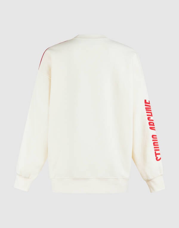 Oversized Cherry Artwork Sweater Gebroken Wit SHOEBY WOMEN