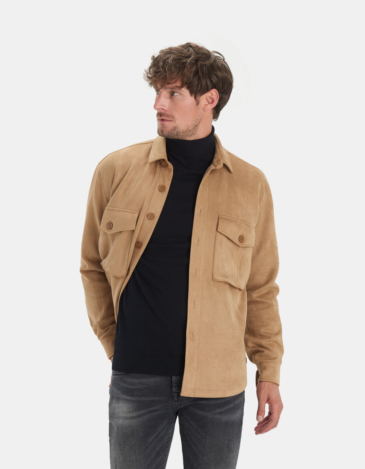 Suedine Overshirt Bruin REFILL