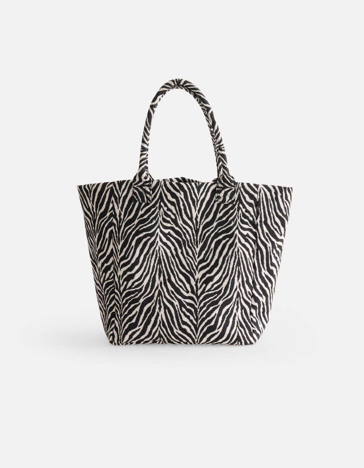 Zebra Jacquard Tas Zwart/Wit SHOEBY ACCESSOIRES