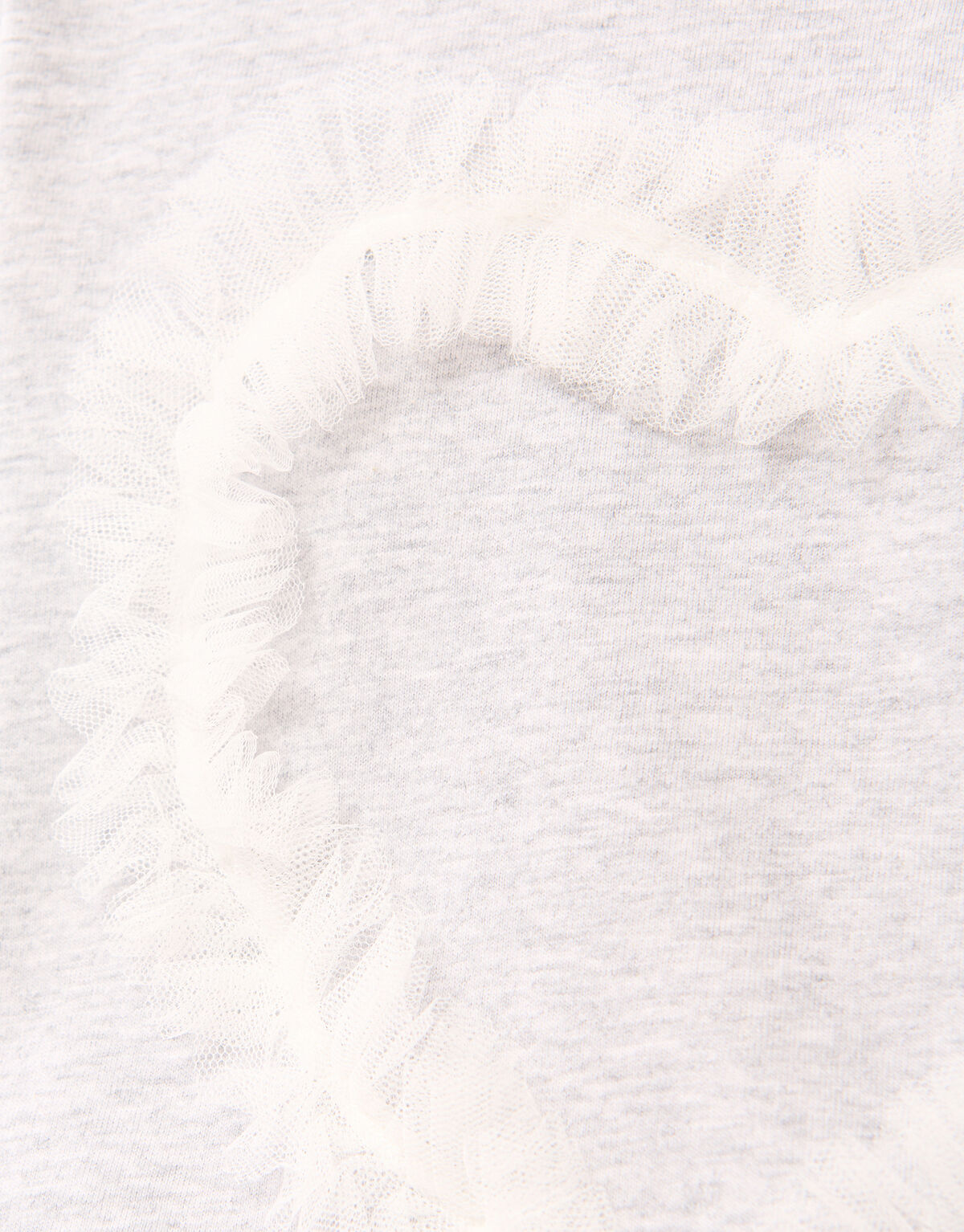 Mesh Heart T-shirt Lichtgrijs SHOEBY GIRLS