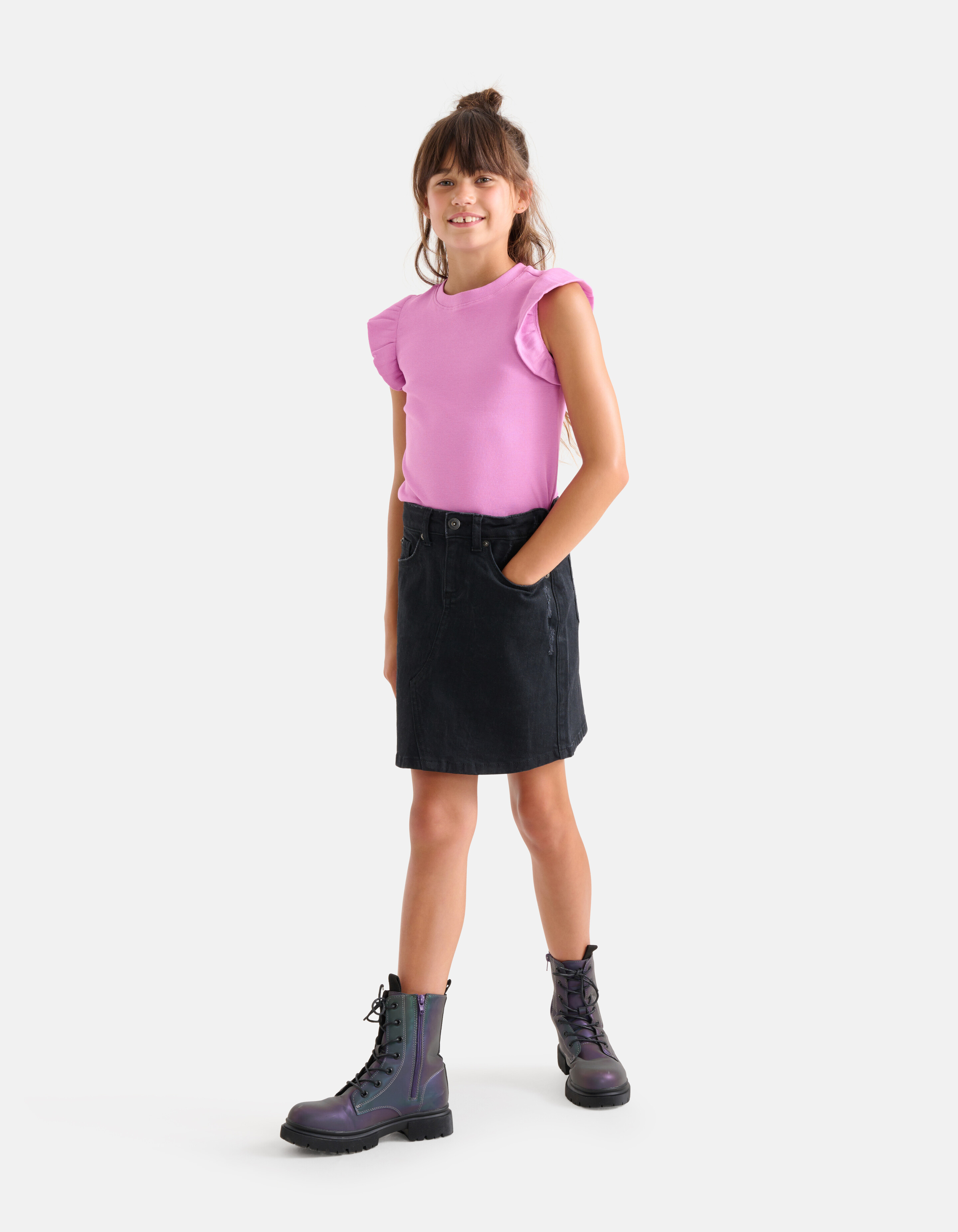 Denim Rok Zwart SHOEBY GIRLS