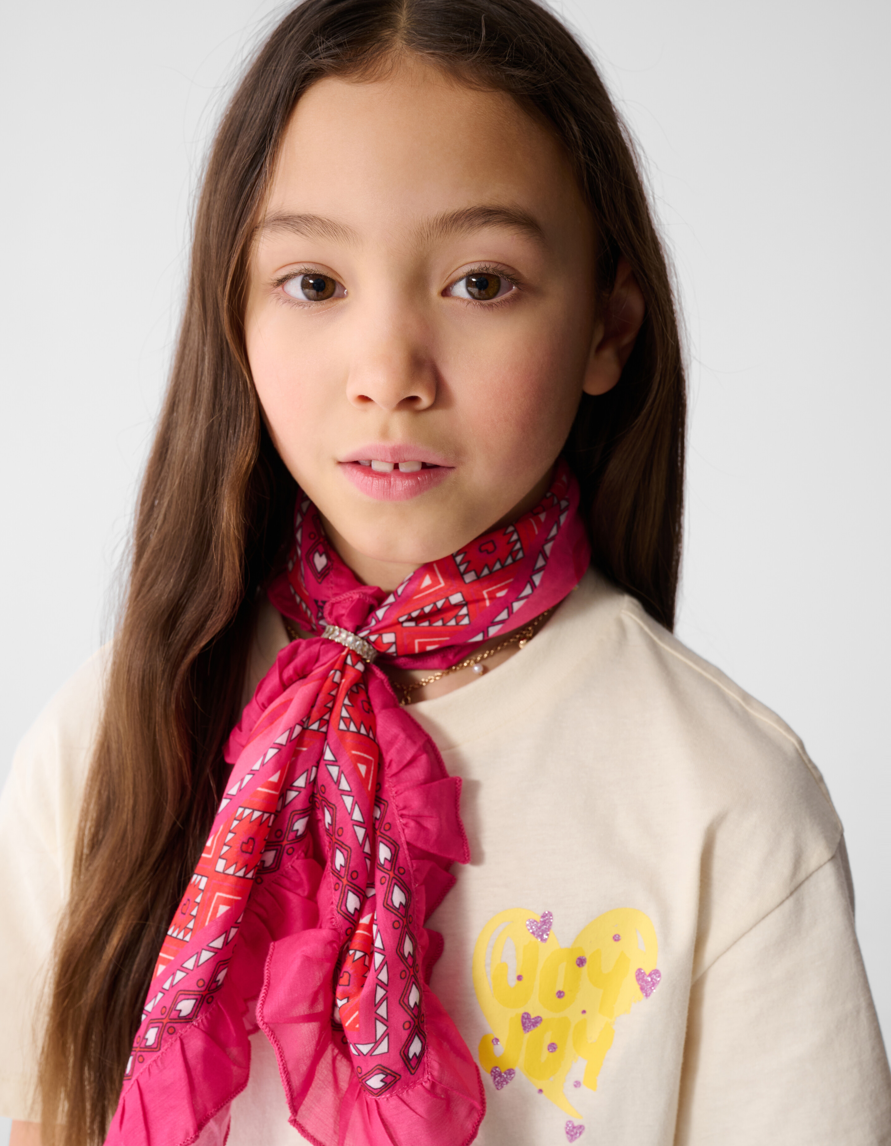 Joy Artwork T-shirt Gebroken Wit SHOEBY GIRLS