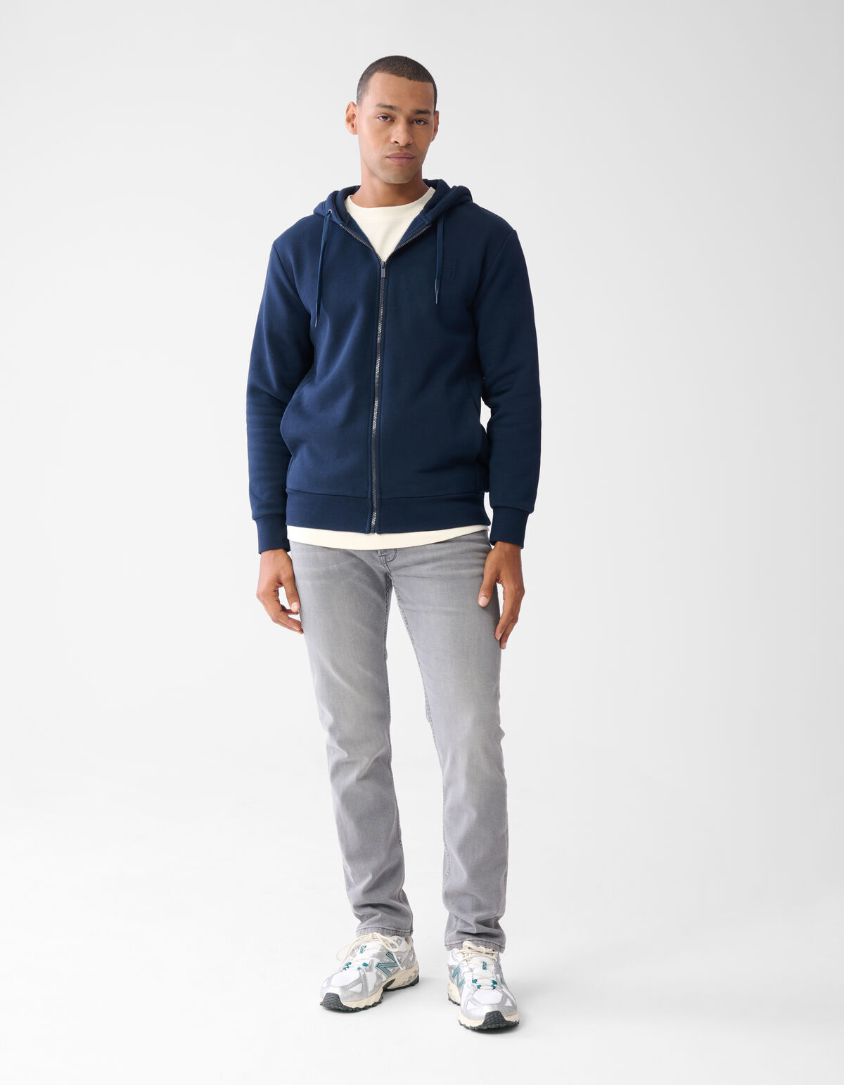 Zipper Hoodie Donkerblauw SHOEBY MEN