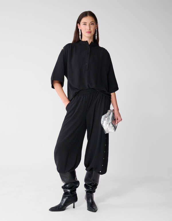 Twist Studs Loose Fit Broek Zwart SHOEBY WOMEN