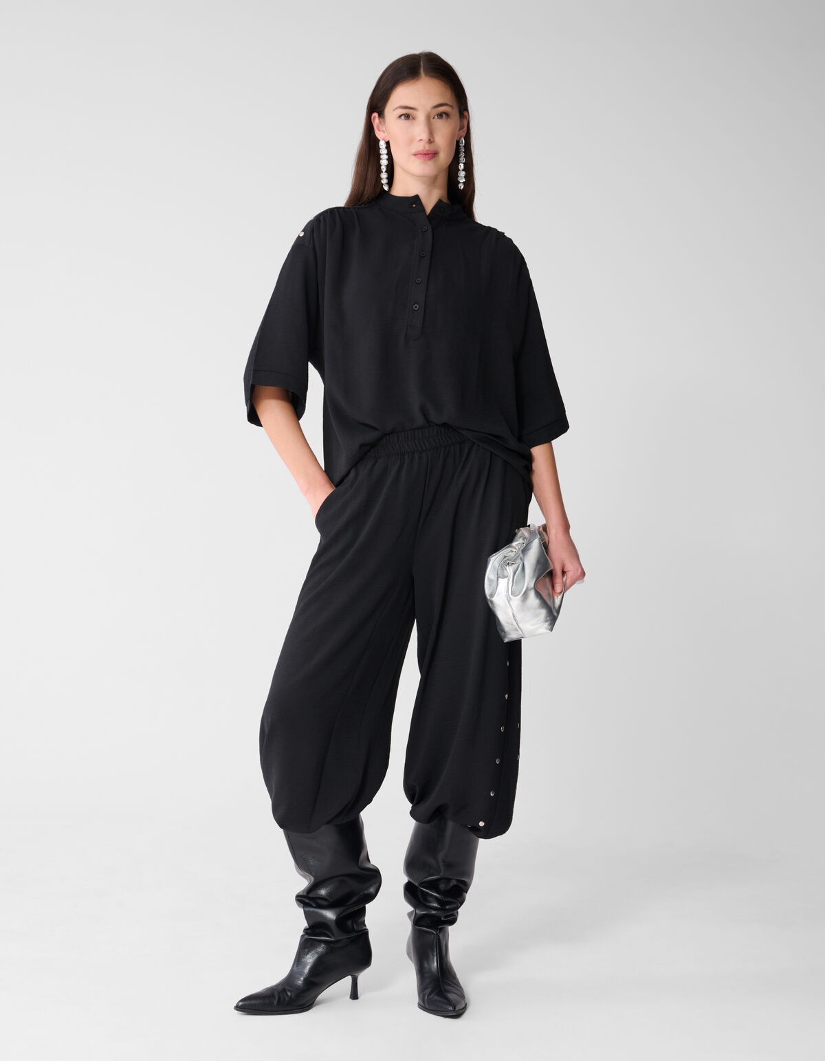 Twist Studs Loose Fit Broek Zwart SHOEBY WOMEN