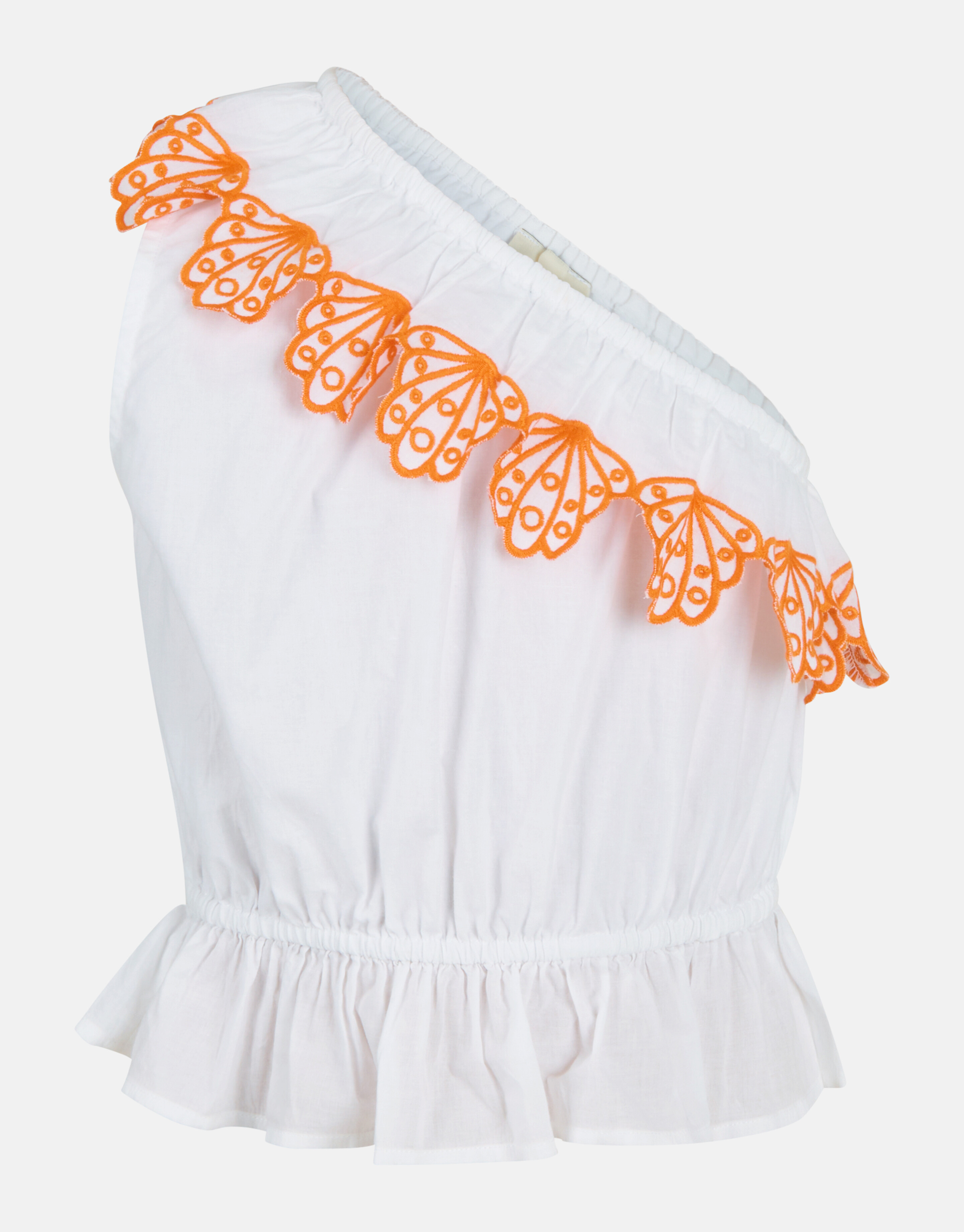 Embroidery Crop Top Wit SHOEBY GIRLS