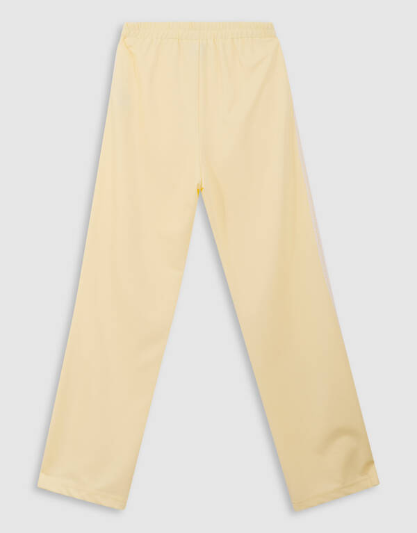 Sporty Wide Leg Broek Lichtgeel SHOEBY GIRLS