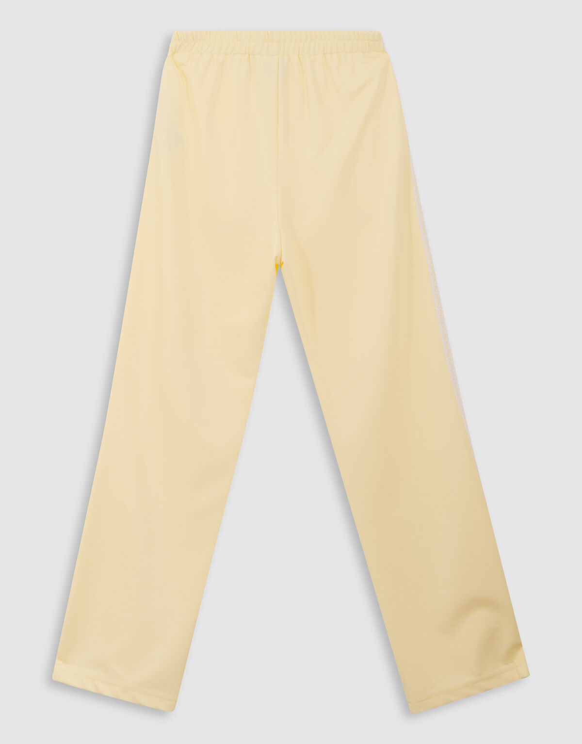 Sporty Wide Leg Broek Lichtgeel SHOEBY GIRLS