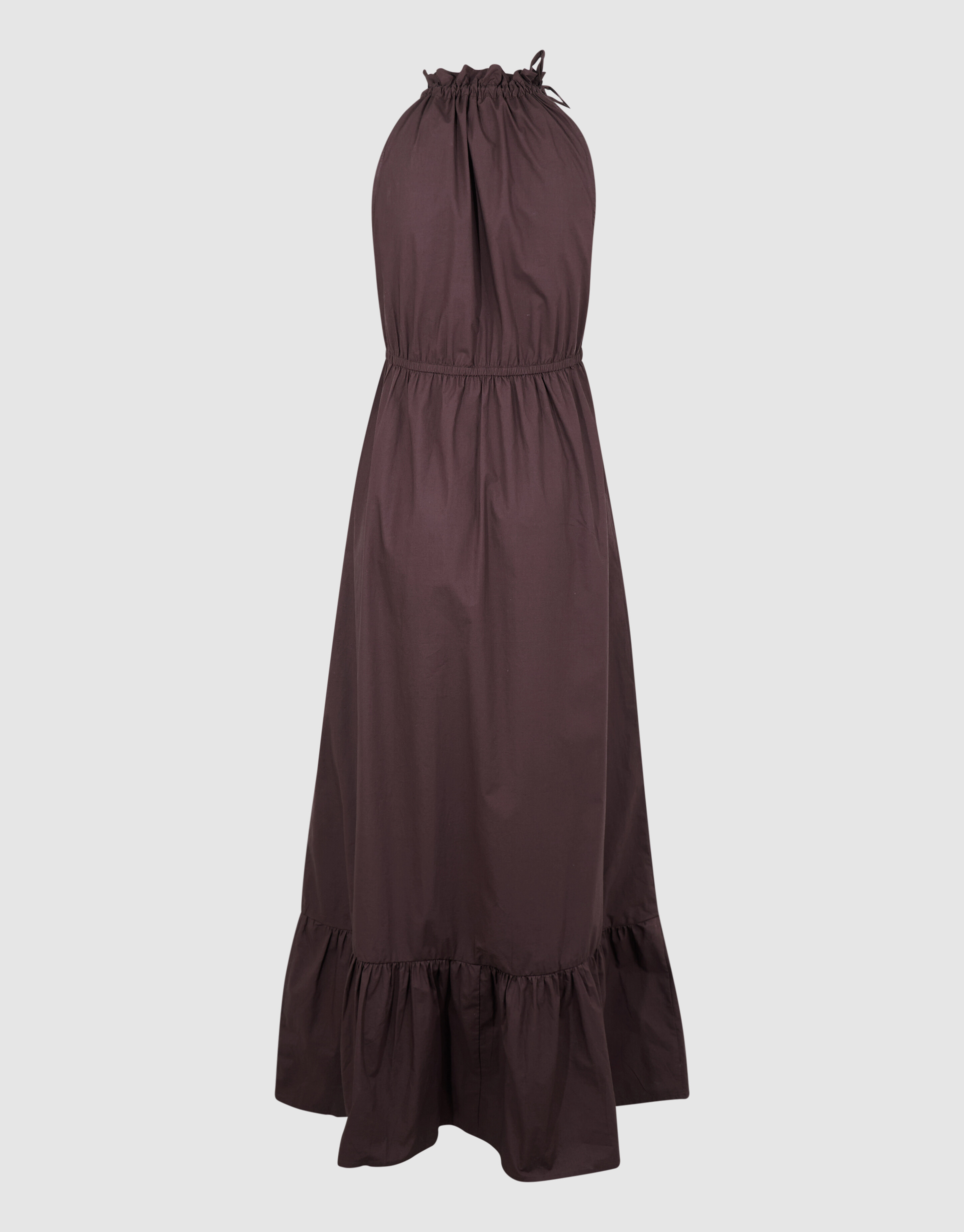 Halter Maxi Jurk Bruin SHOEBY WOMEN