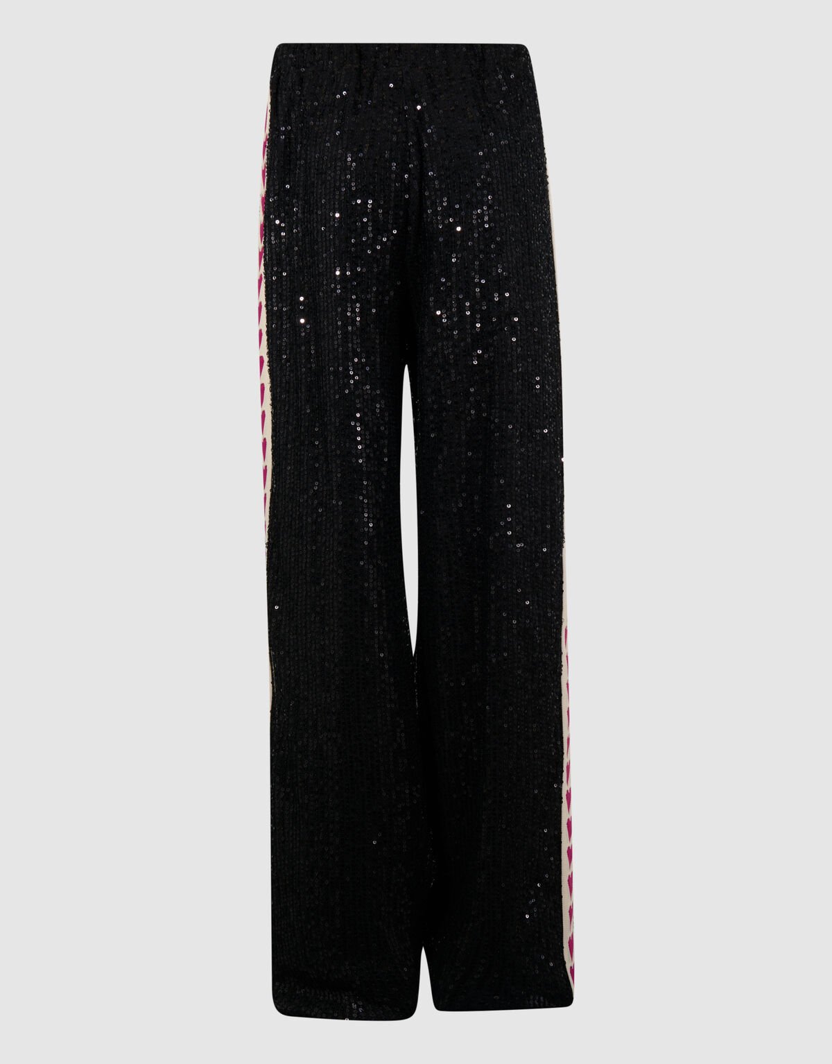 Sequin Tape Wide Leg Broek Zwart SHOEBY GIRLS
