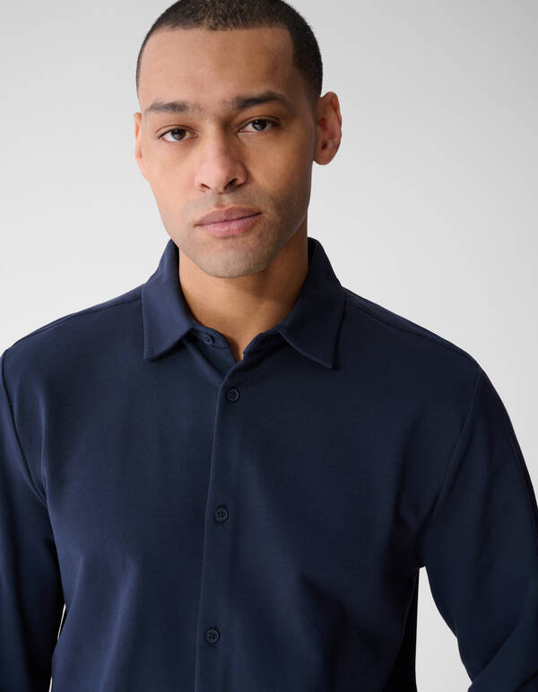 Jersey Longsleeve T-shirt Donkerblauw SHOEBY MEN