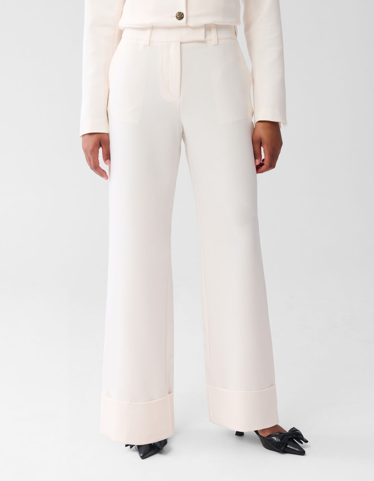 Turn Up Pantalon Gebroken Wit SHOEBY WOMEN