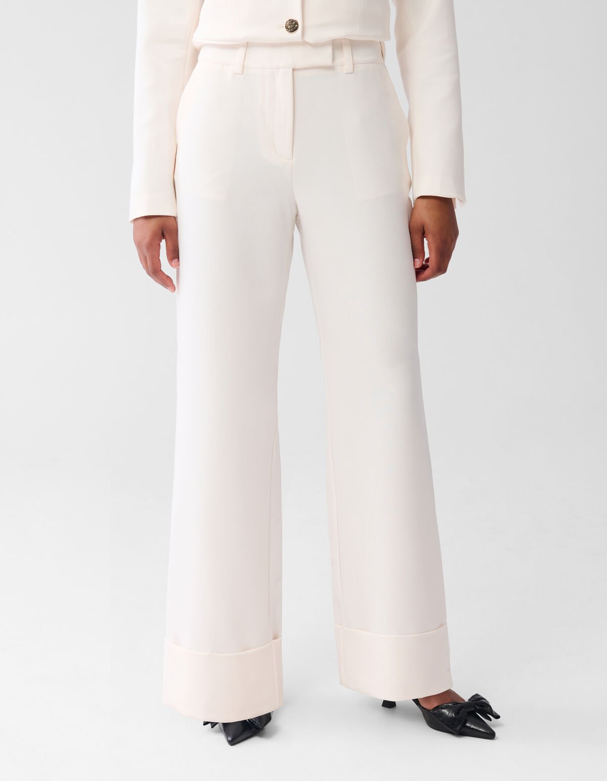 Turn Up Pantalon Gebroken Wit By Fred SHOEBY WOMEN