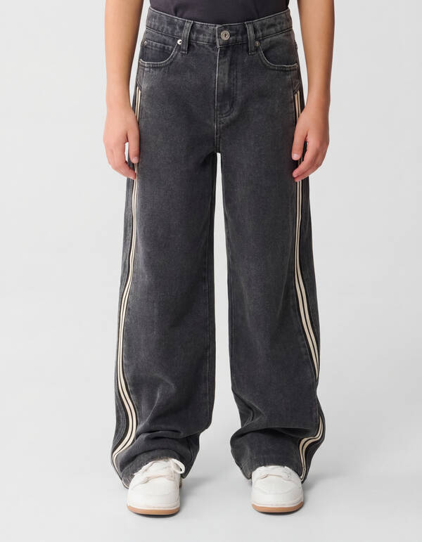 Sporty Ultra Baggy Fit Jeans Donkergrijs SHOEBY BOYS