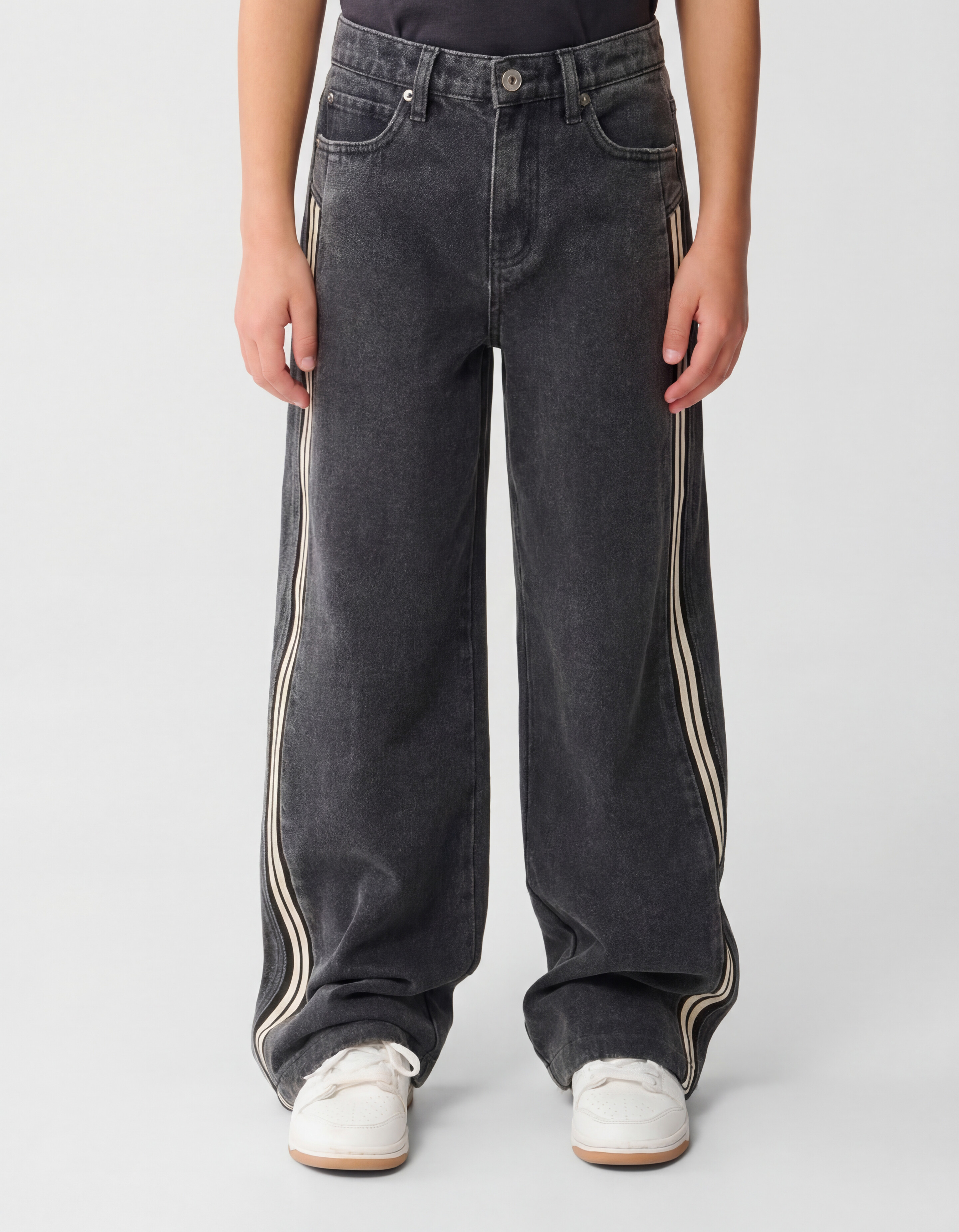 Sporty Ultra Baggy Fit Jeans Donkergrijs SHOEBY BOYS