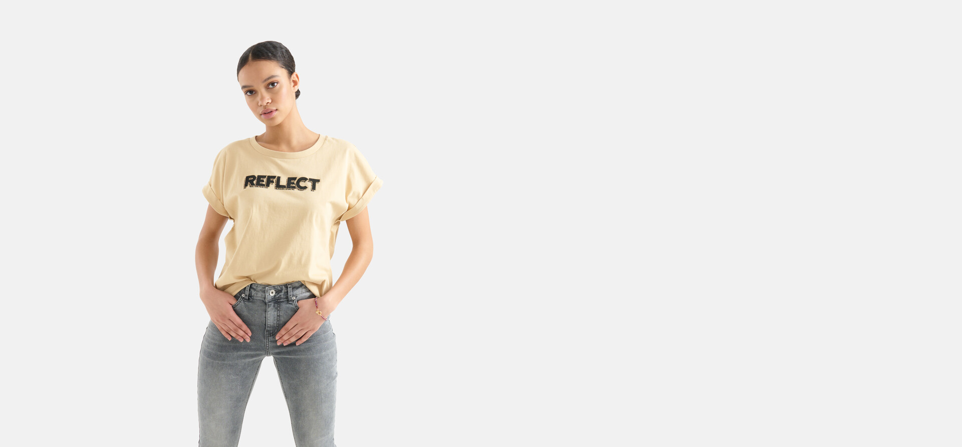 Artwork T-shirt Beige SHOEBY WOMEN
