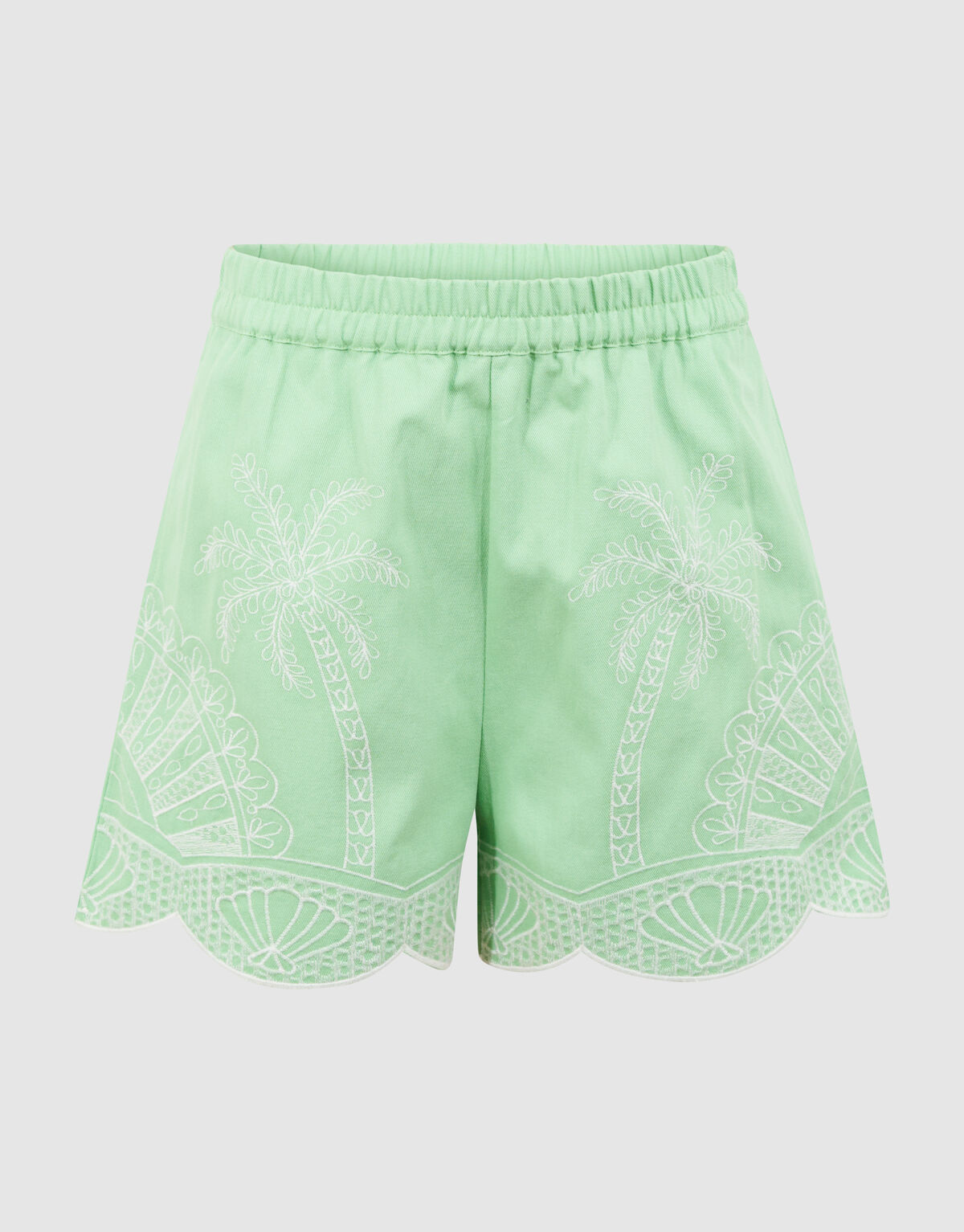 Palm Embroidery Short Lichtgroen SHOEBY GIRLS