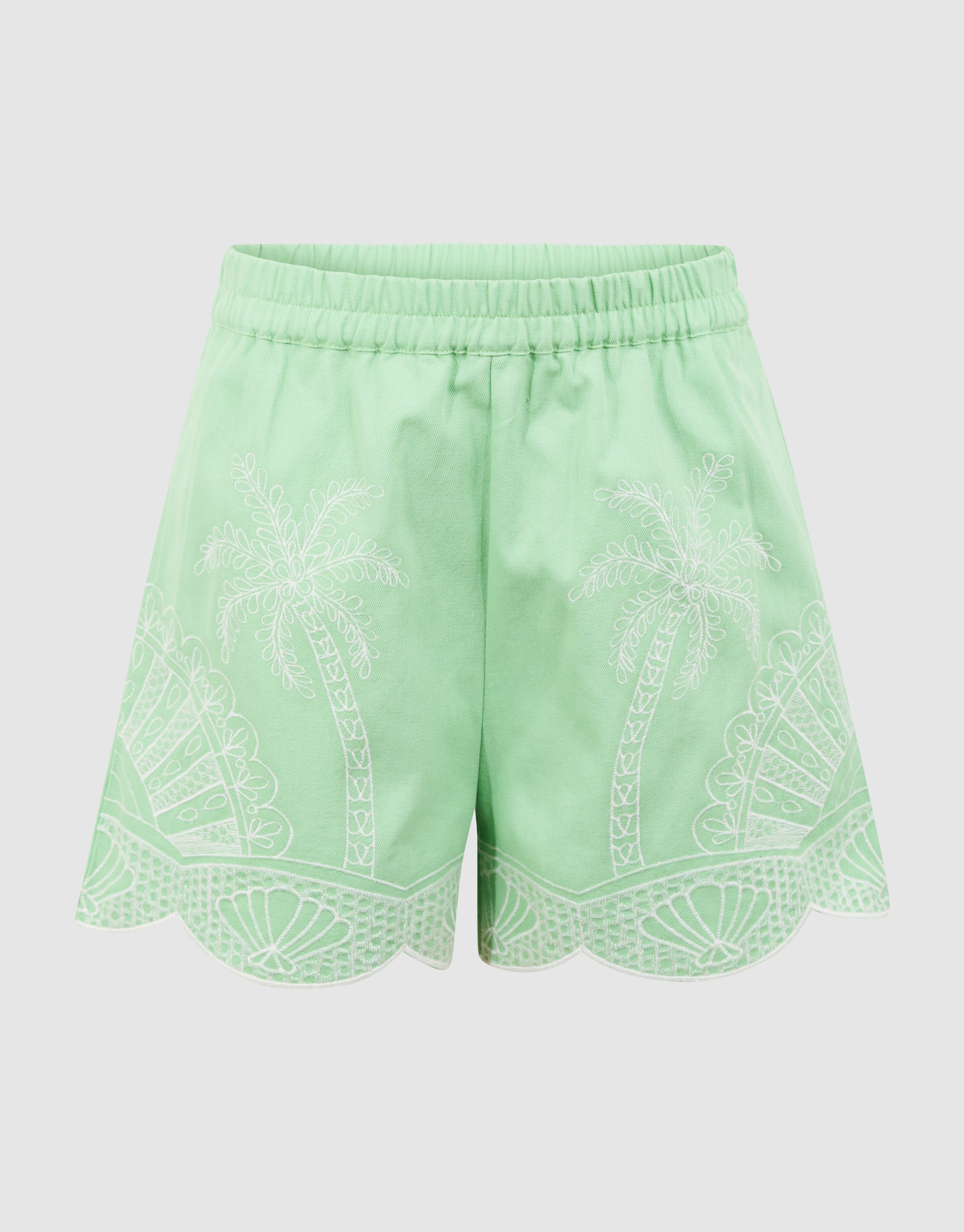 Palm Embroidery Short Lichtgroen SHOEBY GIRLS