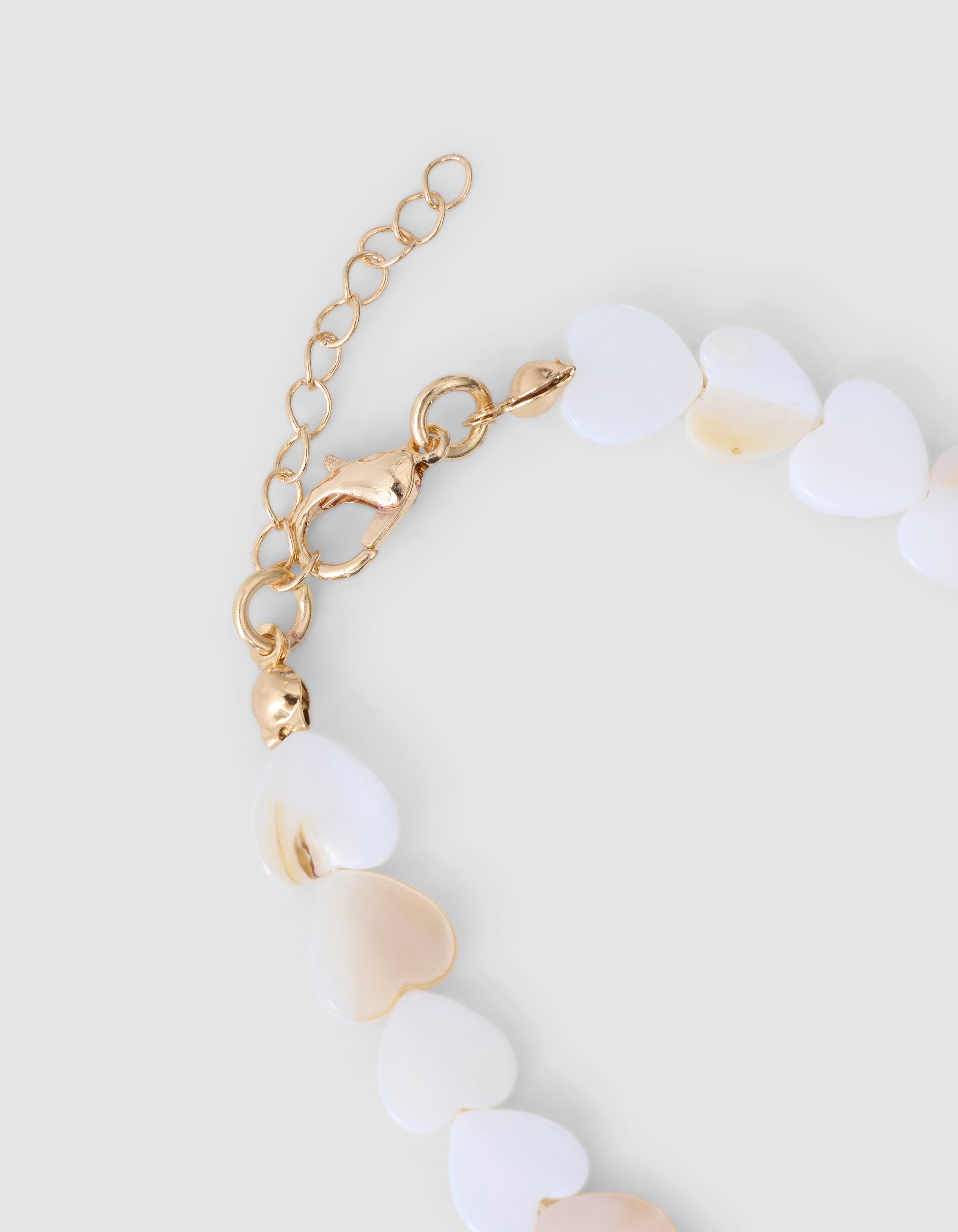 Parel Heart Armband Wit SHOEBY ACCESSOIRES
