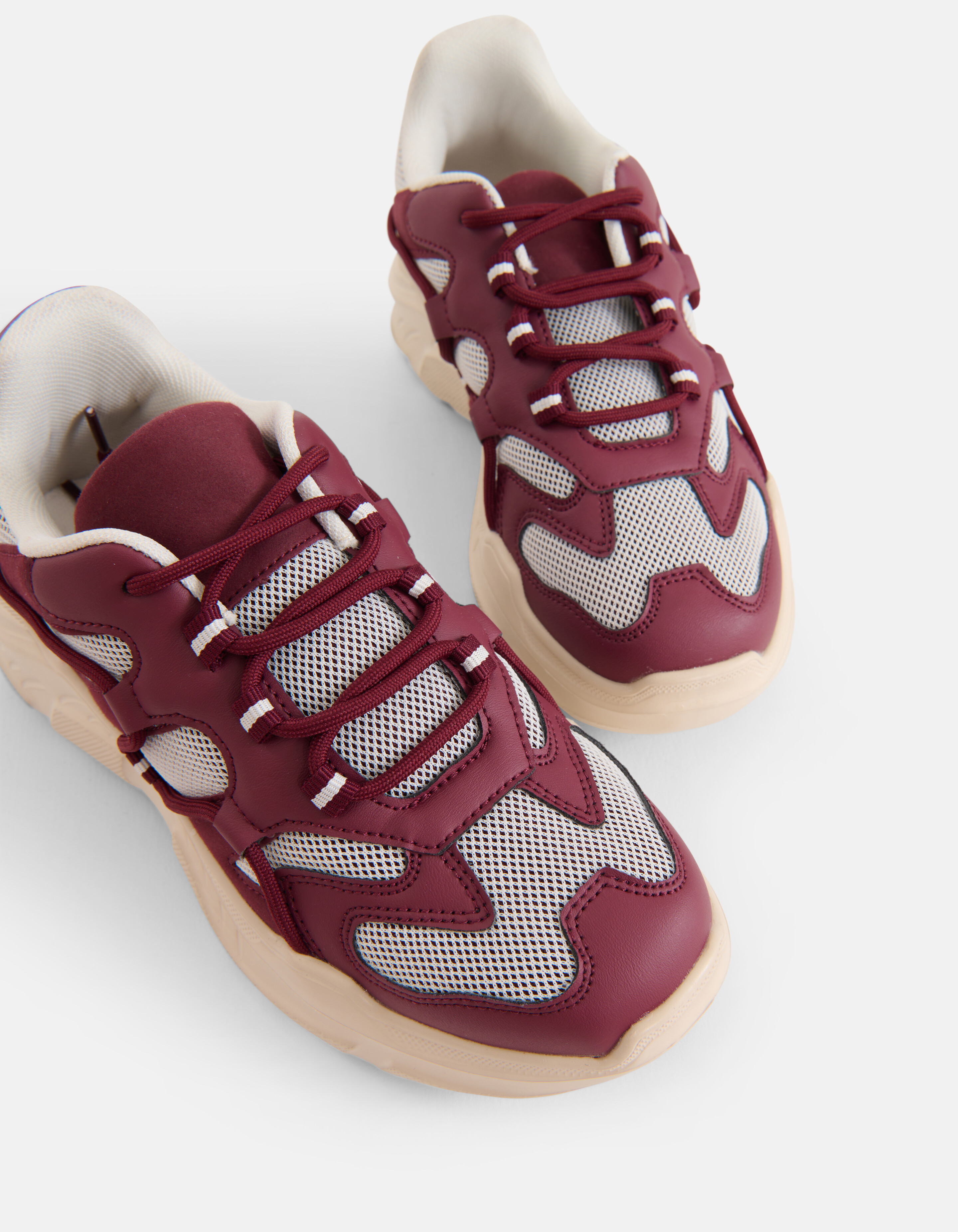 Chunky Mesh Sneaker Bordeauxrood SHOEBY SHOES