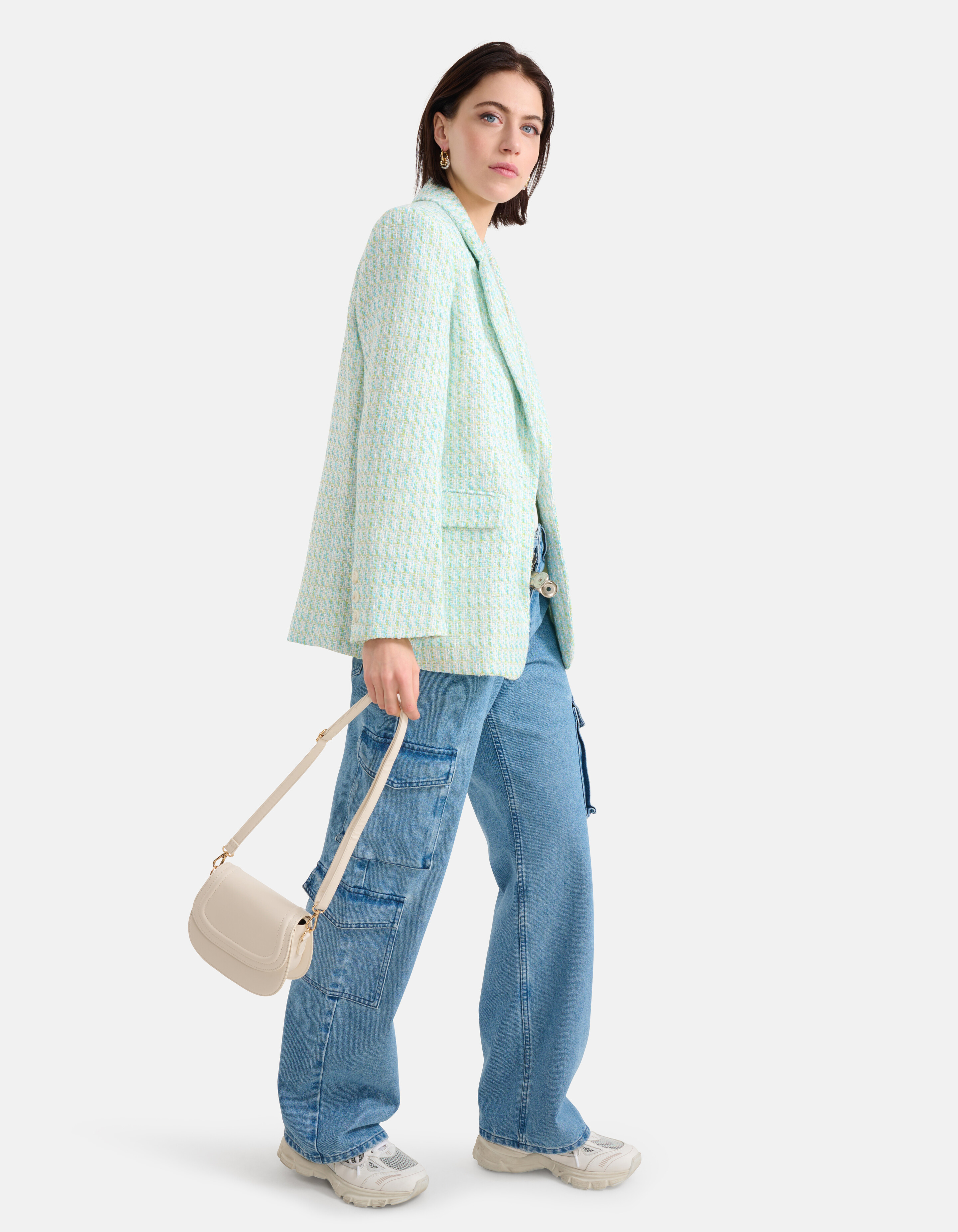 Vegan Leren Tas Gebroken Wit SHOEBY ACCESSOIRES