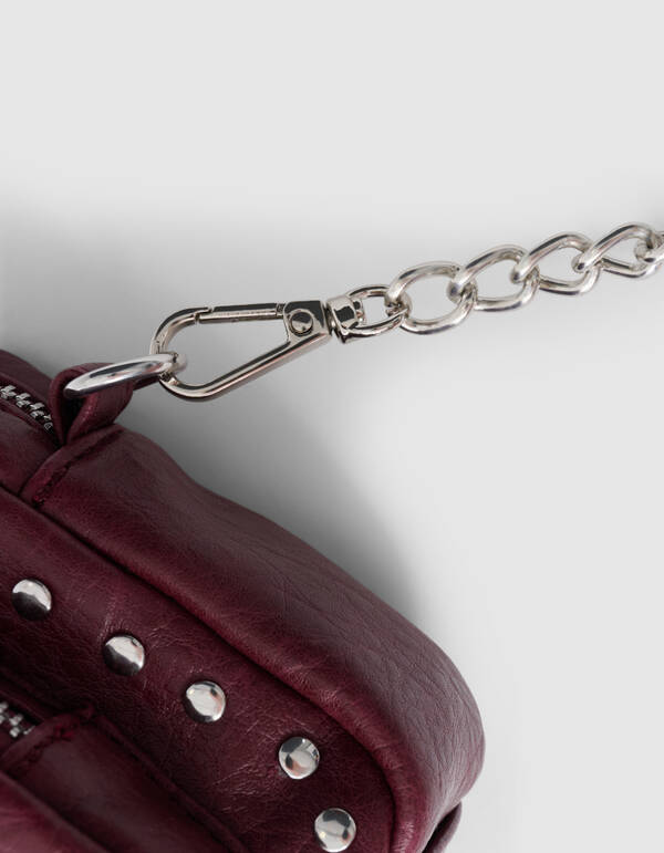 Studs Pocket Tas Donkerrood SHOEBY ACCESSOIRES