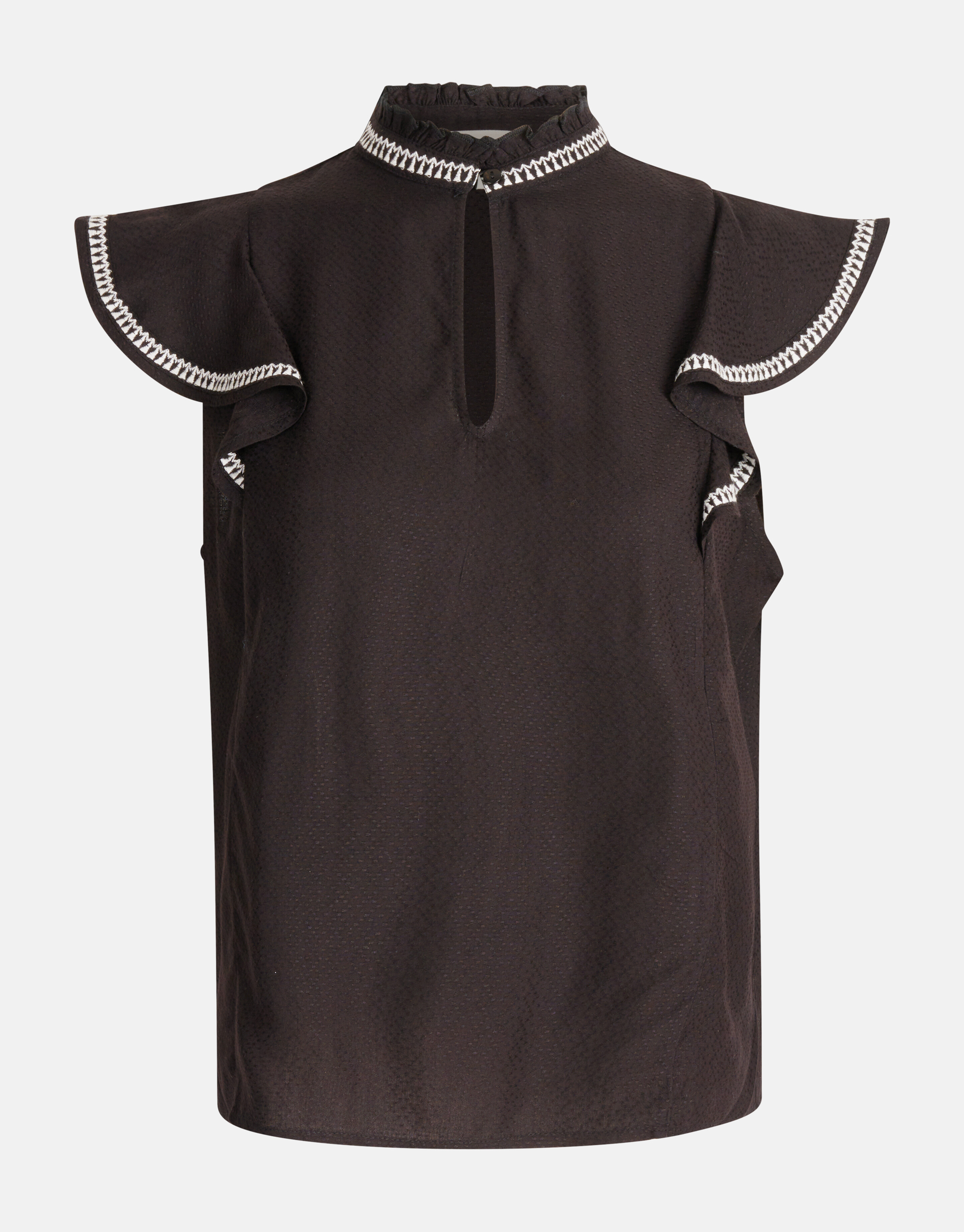 Embroidery Top Zwart SHOEBY WOMEN