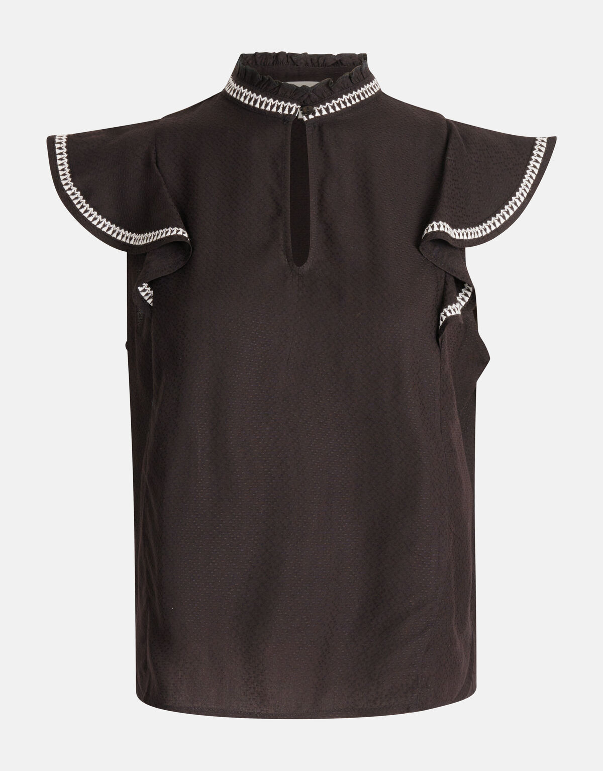 Embroidery Top Zwart SHOEBY WOMEN
