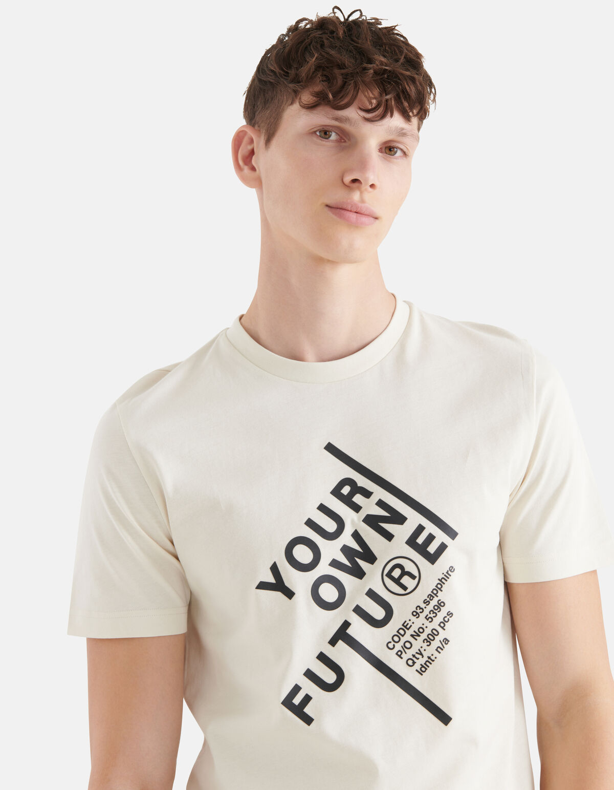 Artwork T-shirt Gebroken Wit SHOEBY MEN