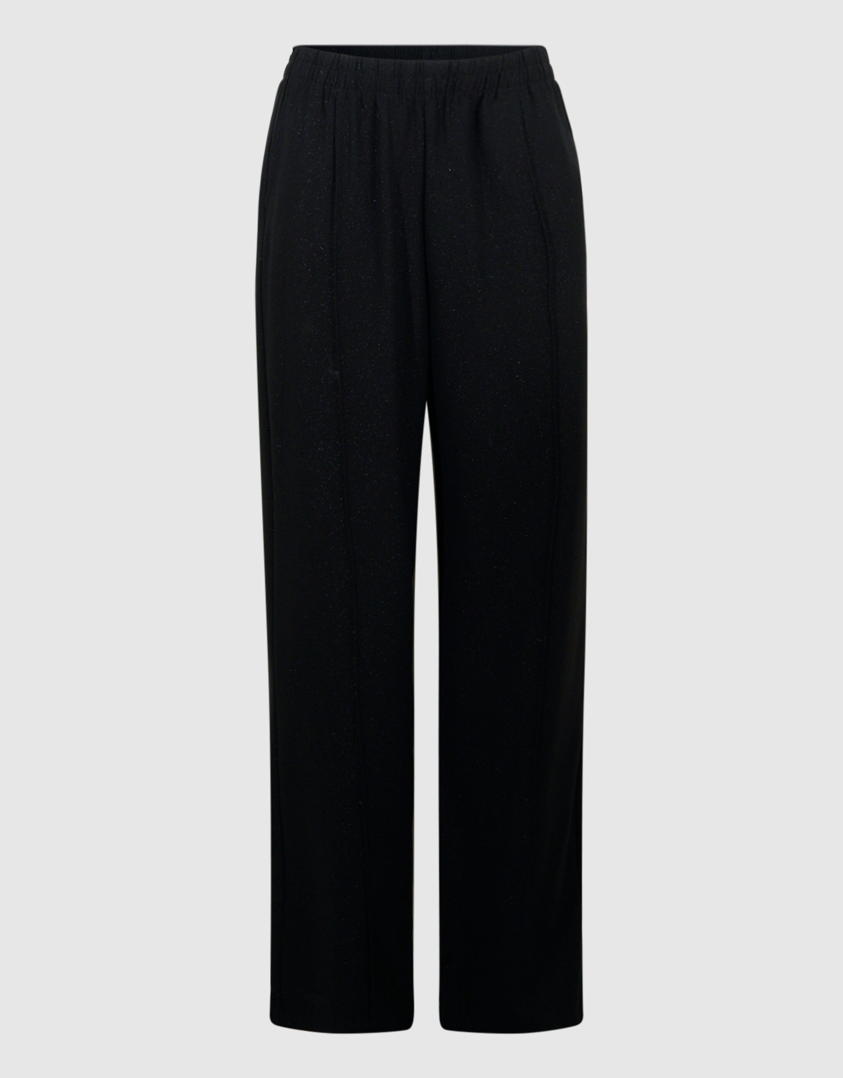 Glitter Wide Leg Broek Zwart SHOEBY WOMEN