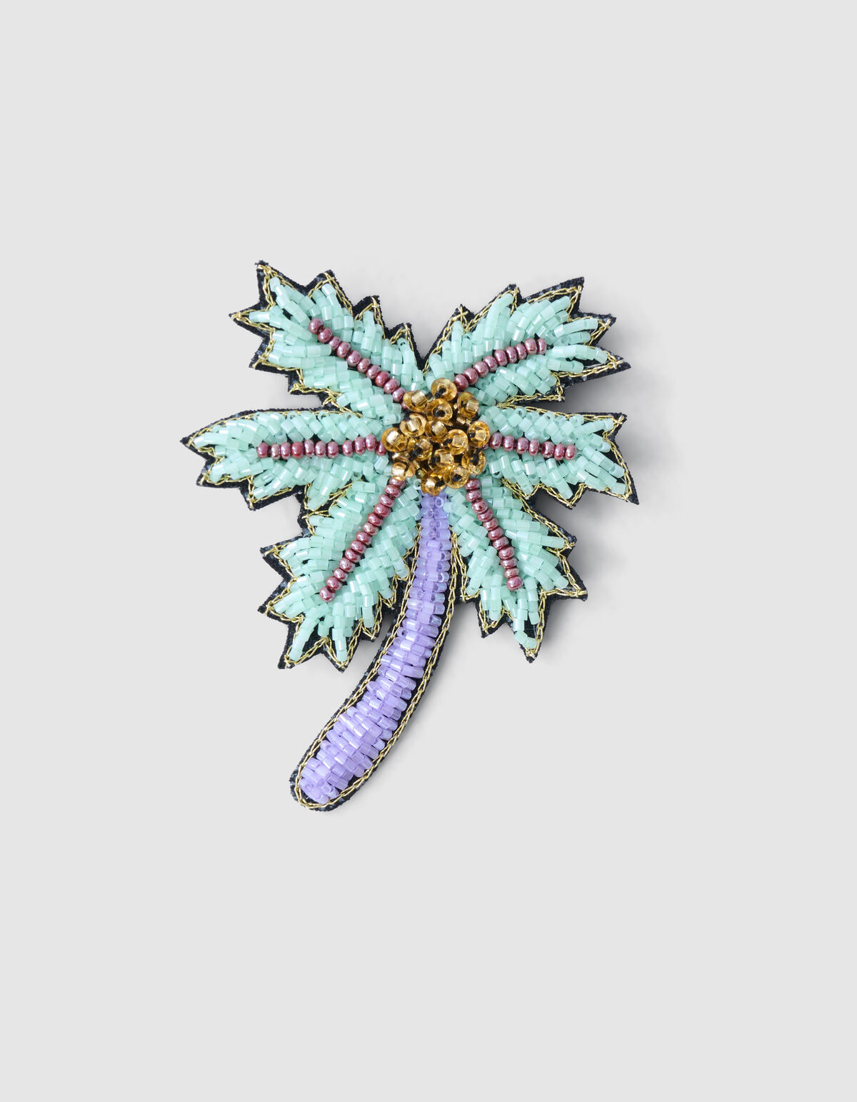 Beaded Palmboom Broche Lichtpaars SHOEBY ACCESSOIRES