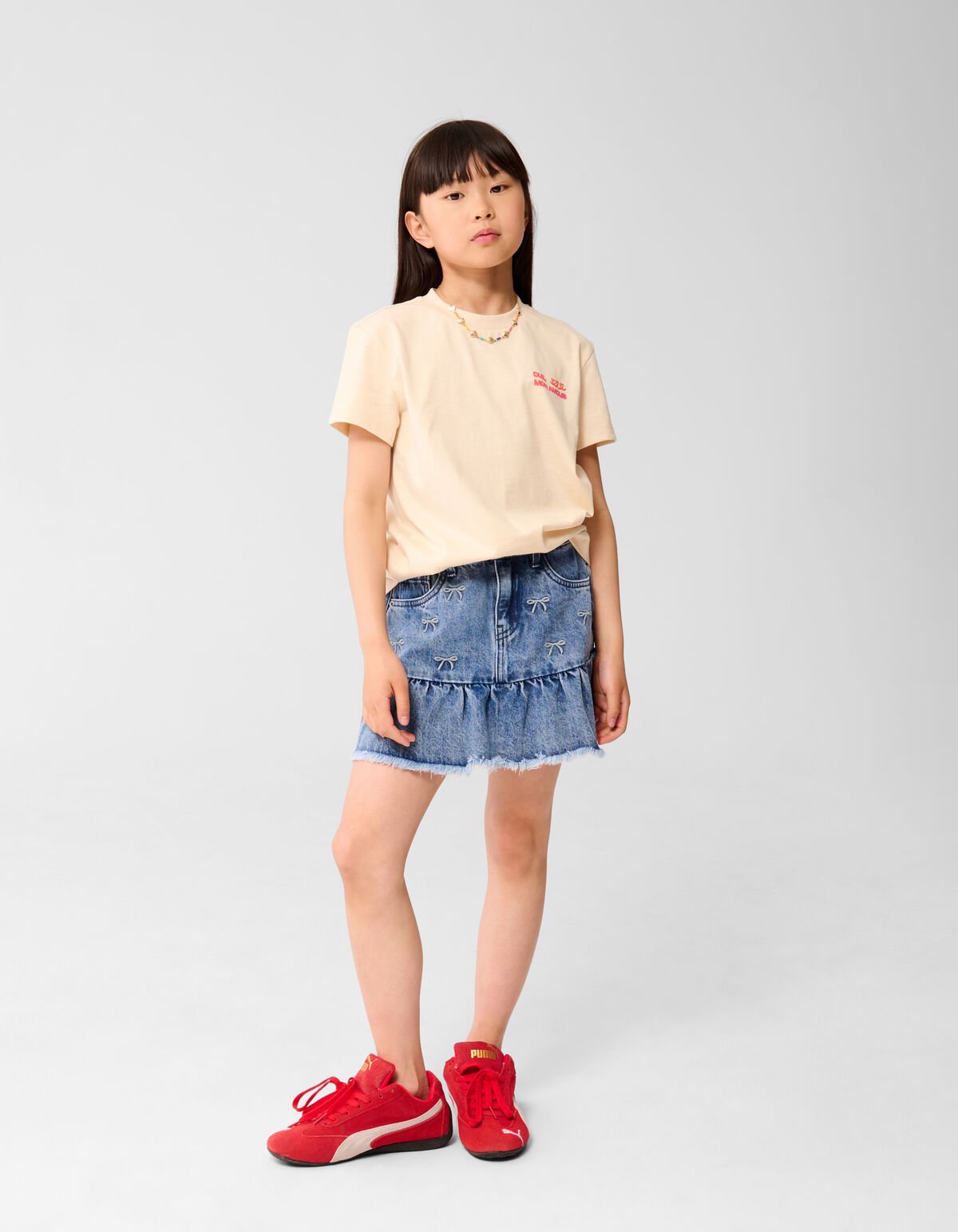 Mon Amour Artwork T-shirt Gebroken Wit SHOEBY GIRLS