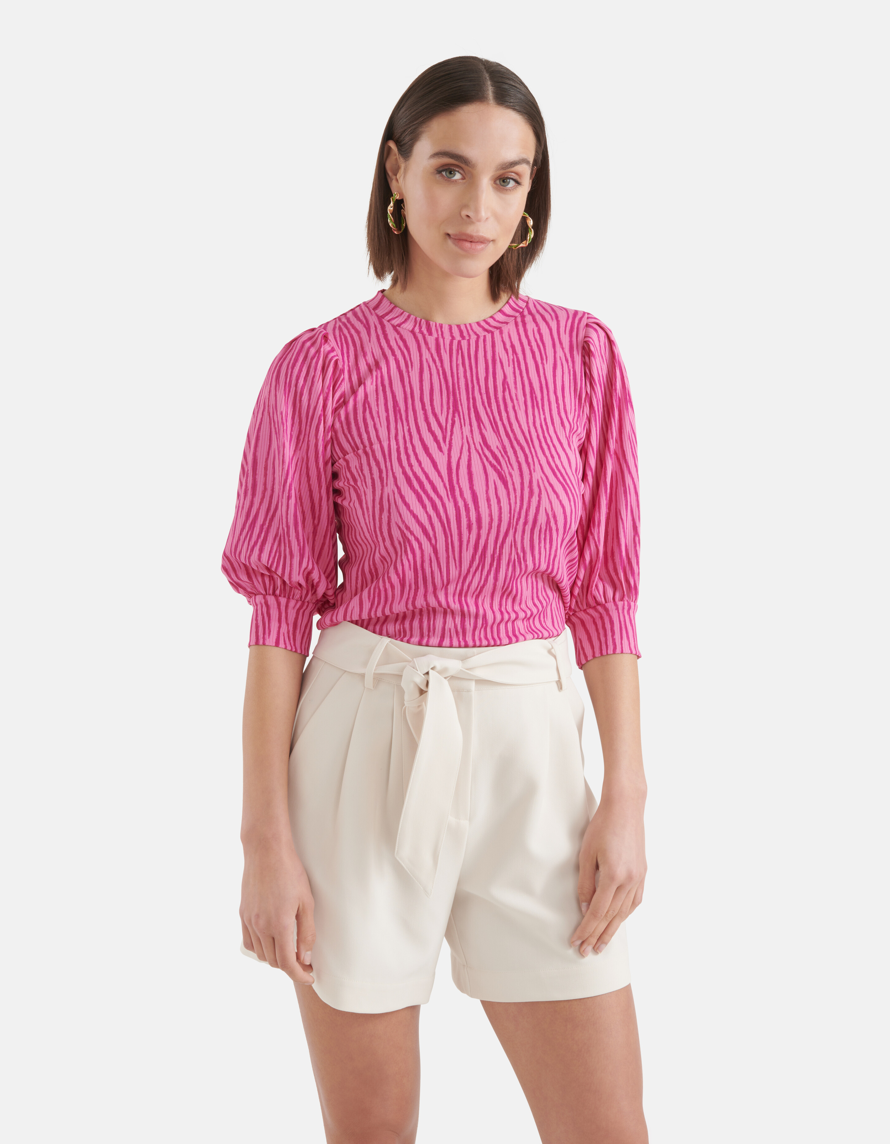 Rib Jersey Top Roze SHOEBY WOMEN